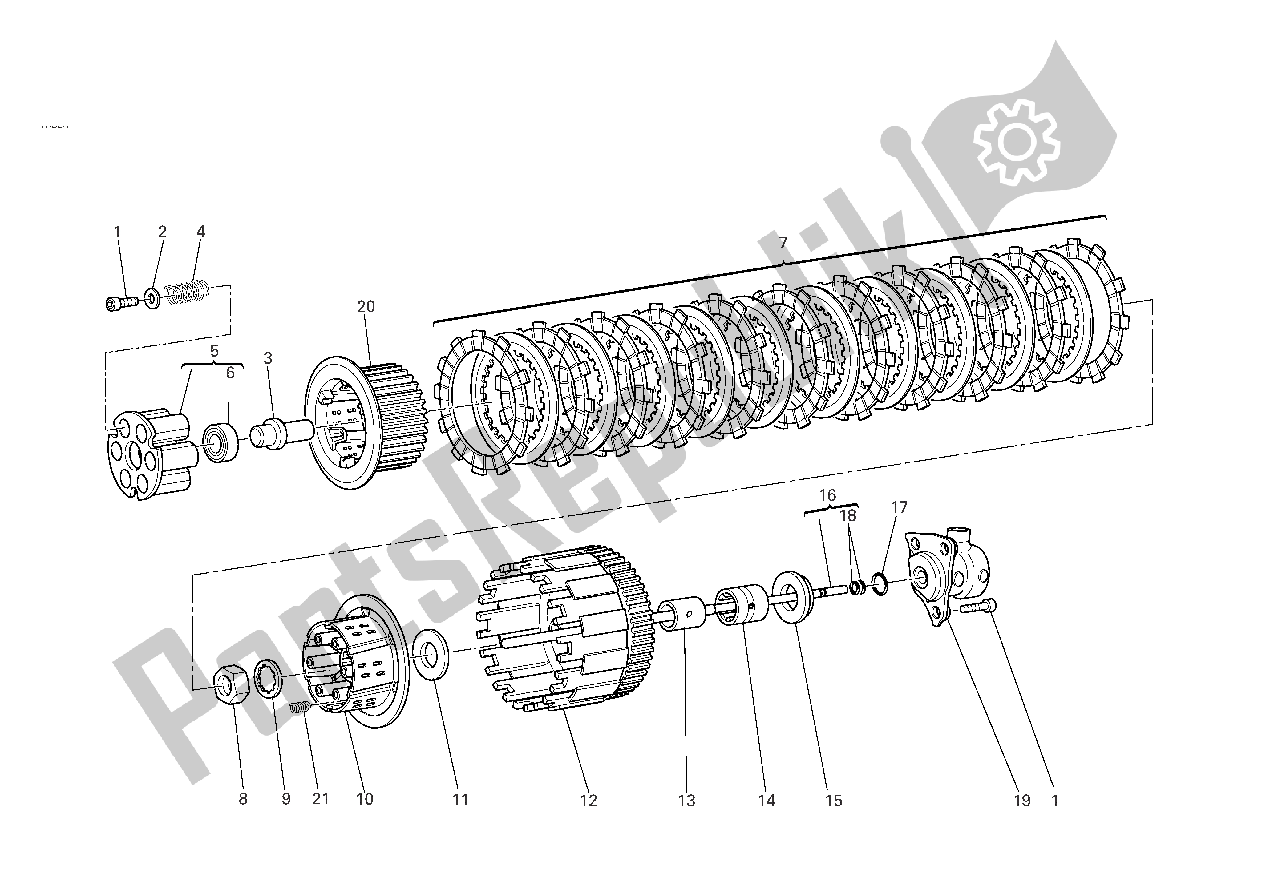 Todas las partes para Embrague de Ducati Monster S2R Dark 800 2006