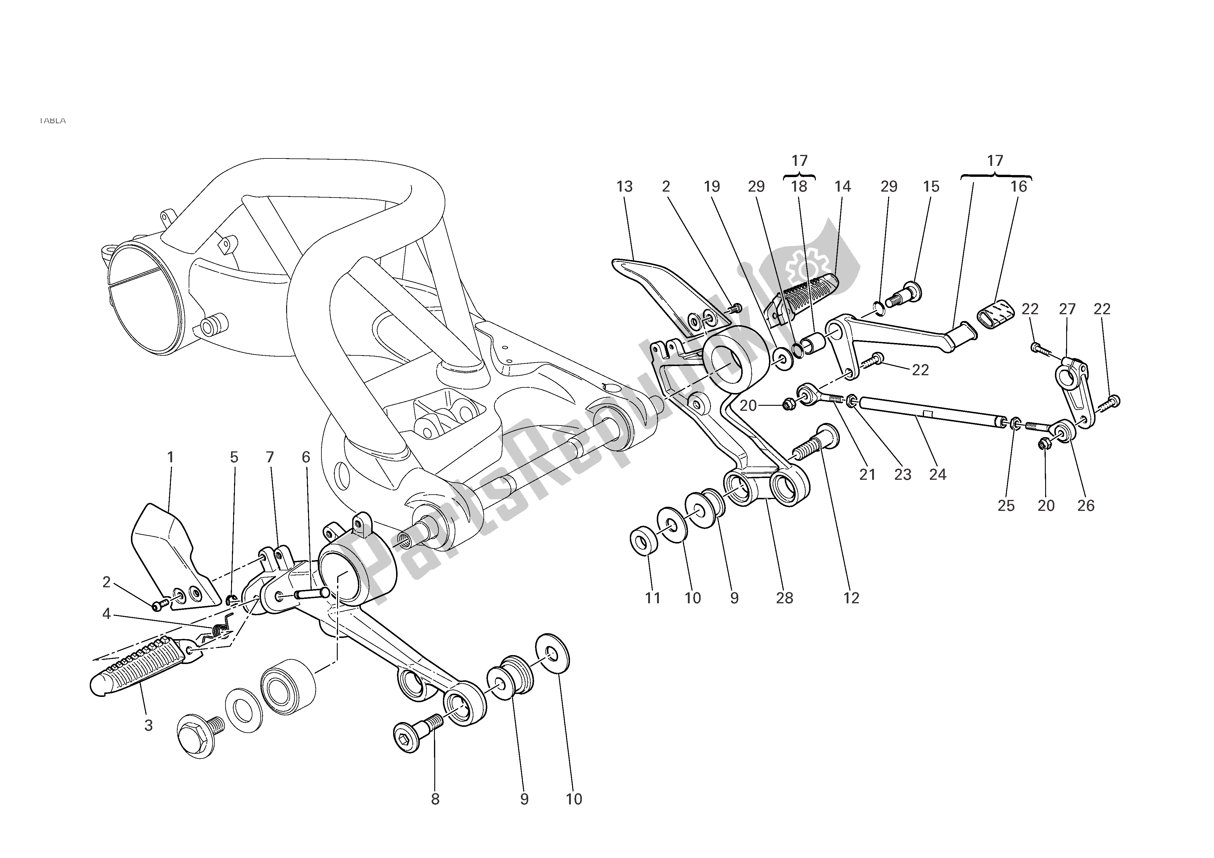 Todas las partes para Palanca De Cambio De Marchas-reposapiés de Ducati Monster S4R 996 2004