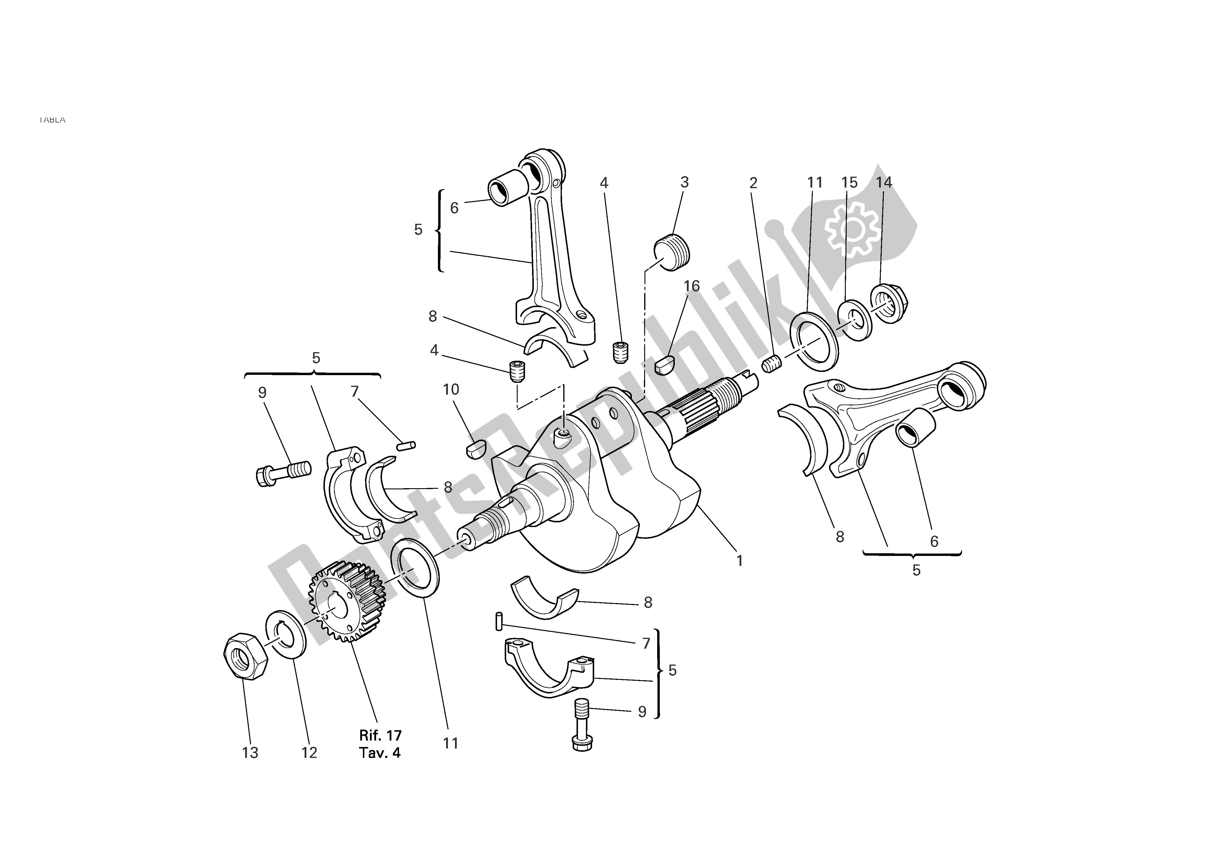 Todas las partes para Cigüeñal de Ducati Monster S4R 996 2004