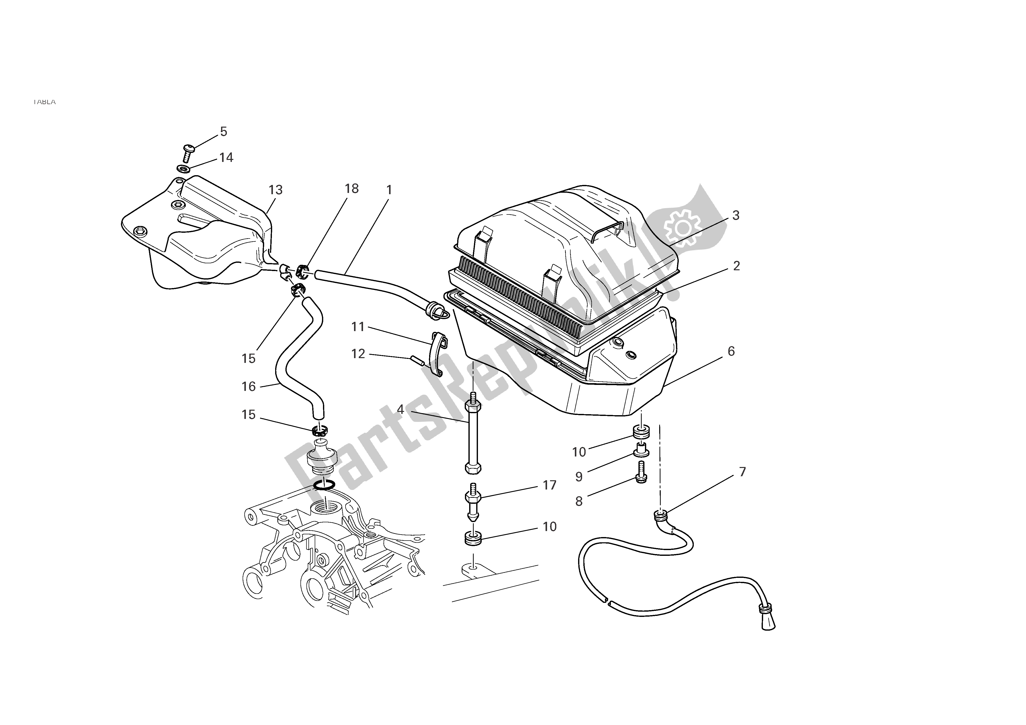 Tutte le parti per il Induzione D'aria E Solvente del Ducati Monster S4R 996 2004