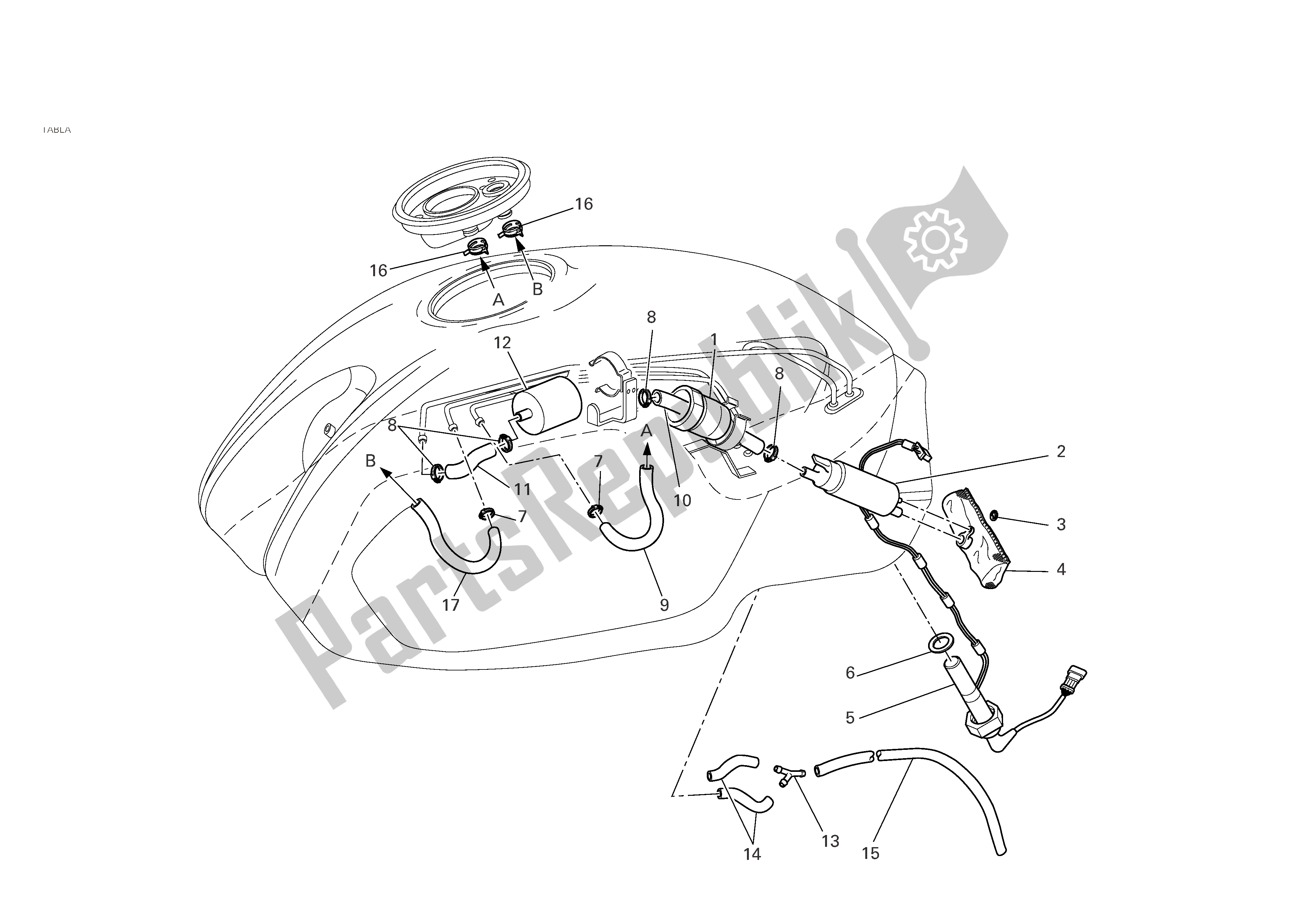 Todas las partes para Sistema De Combustible de Ducati Monster S4R 996 2004