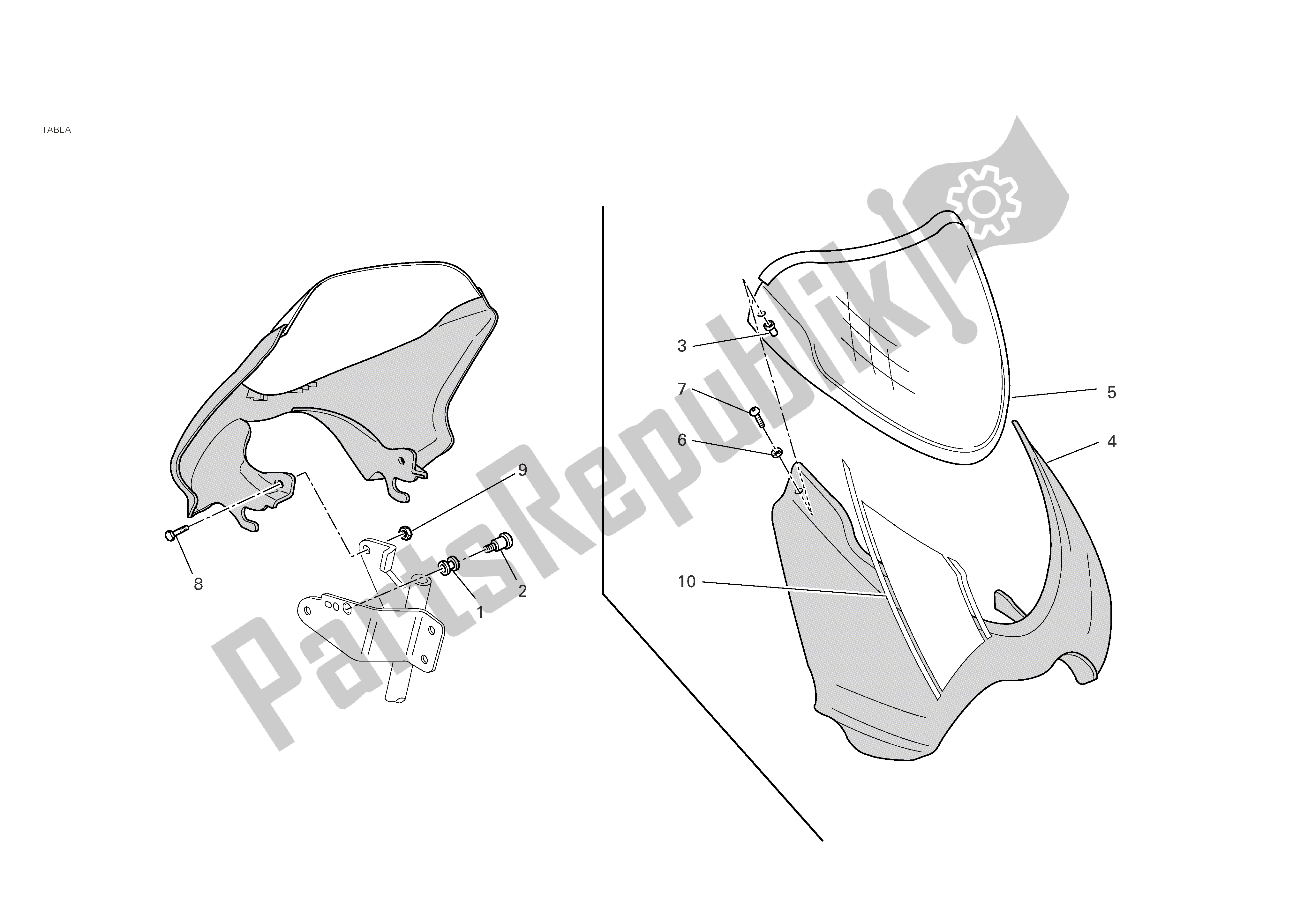 Todas las partes para Carenado De Faros de Ducati Monster S4R 996 2005