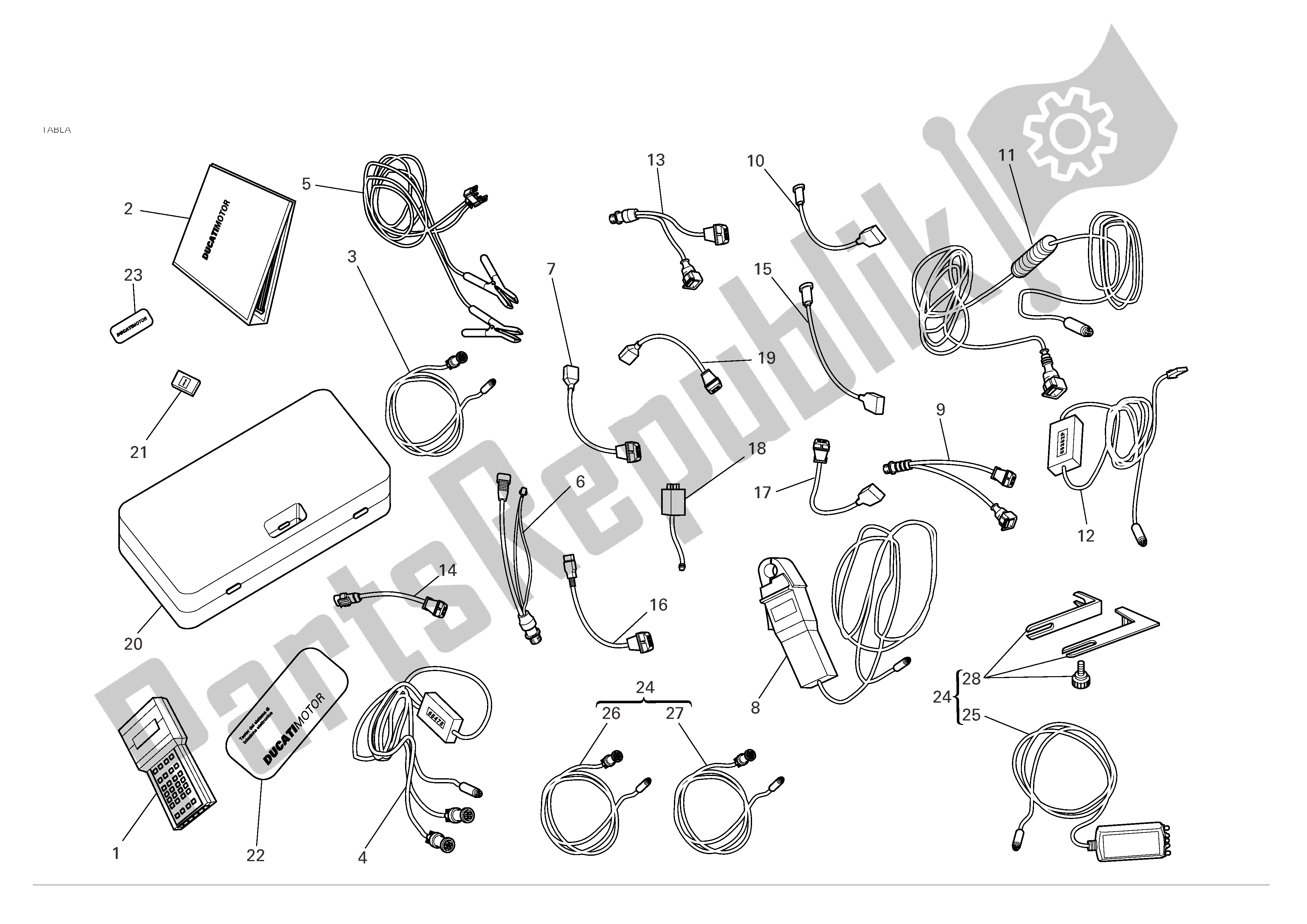 Todas las partes para Diagnostico Testermattesis de Ducati Monster S4R 996 2005