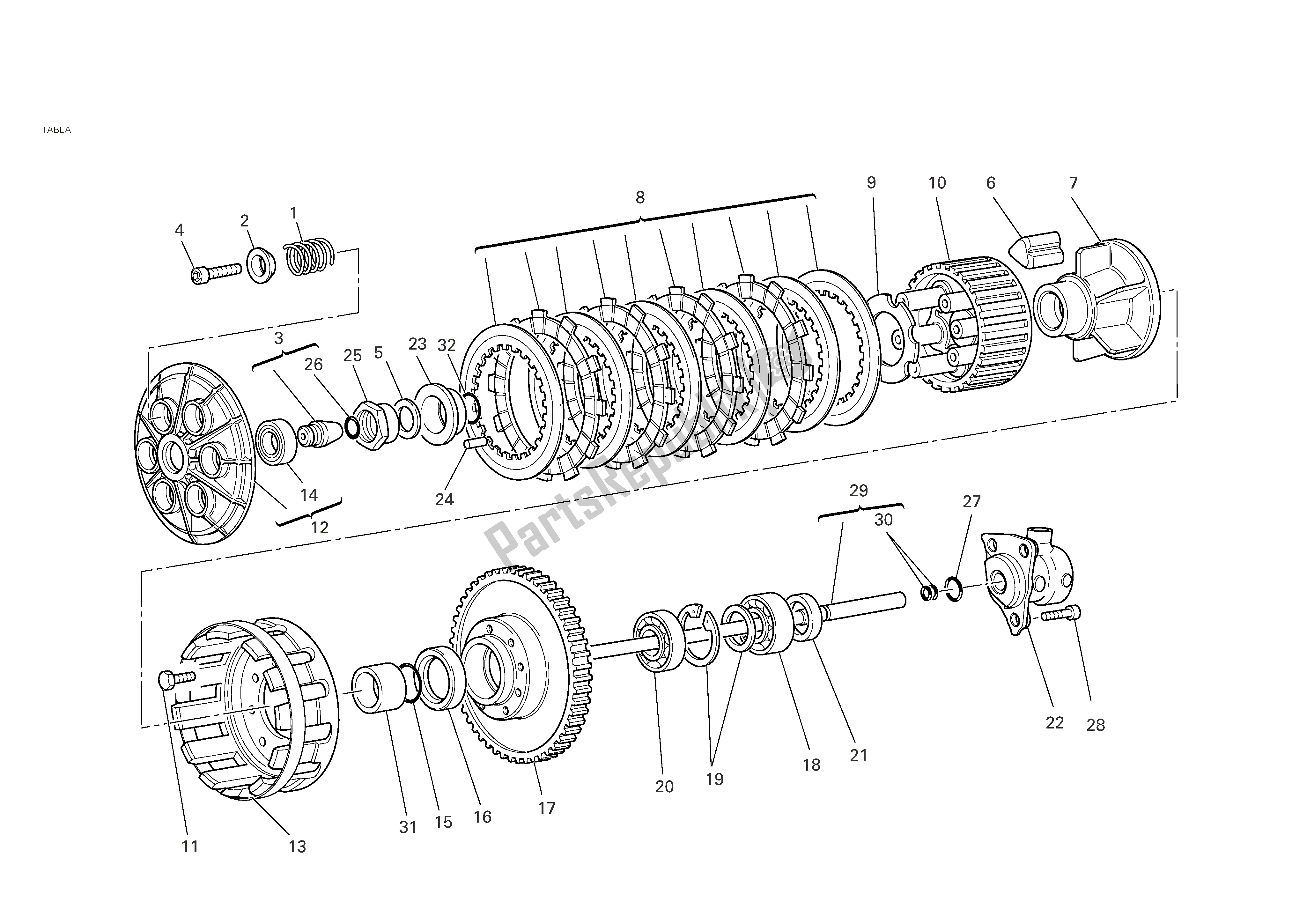 Todas las partes para Embrague de Ducati Monster S4R 996 2005