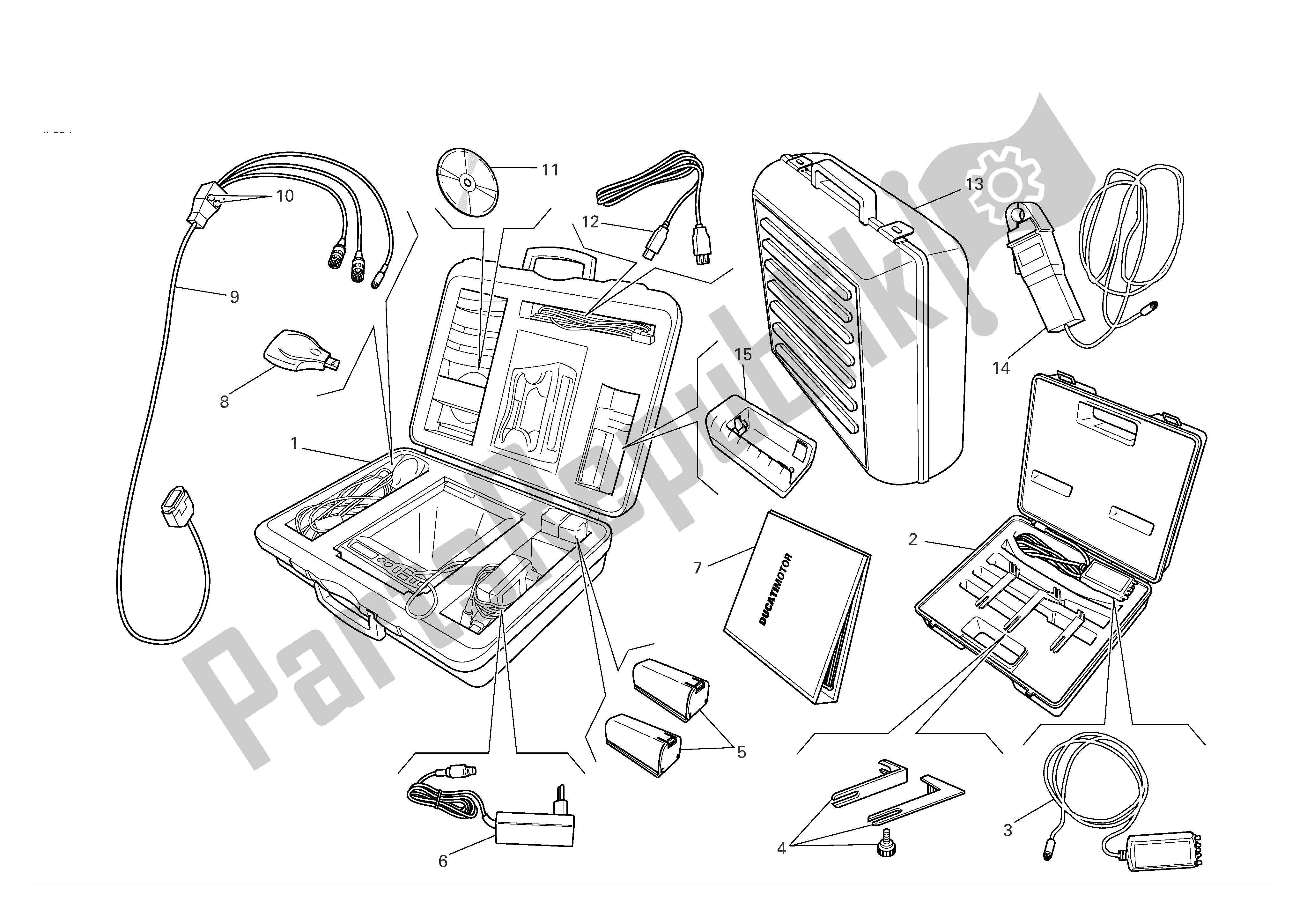 Alle onderdelen voor de Dds Tester van de Ducati Monster S4R 1000 2007