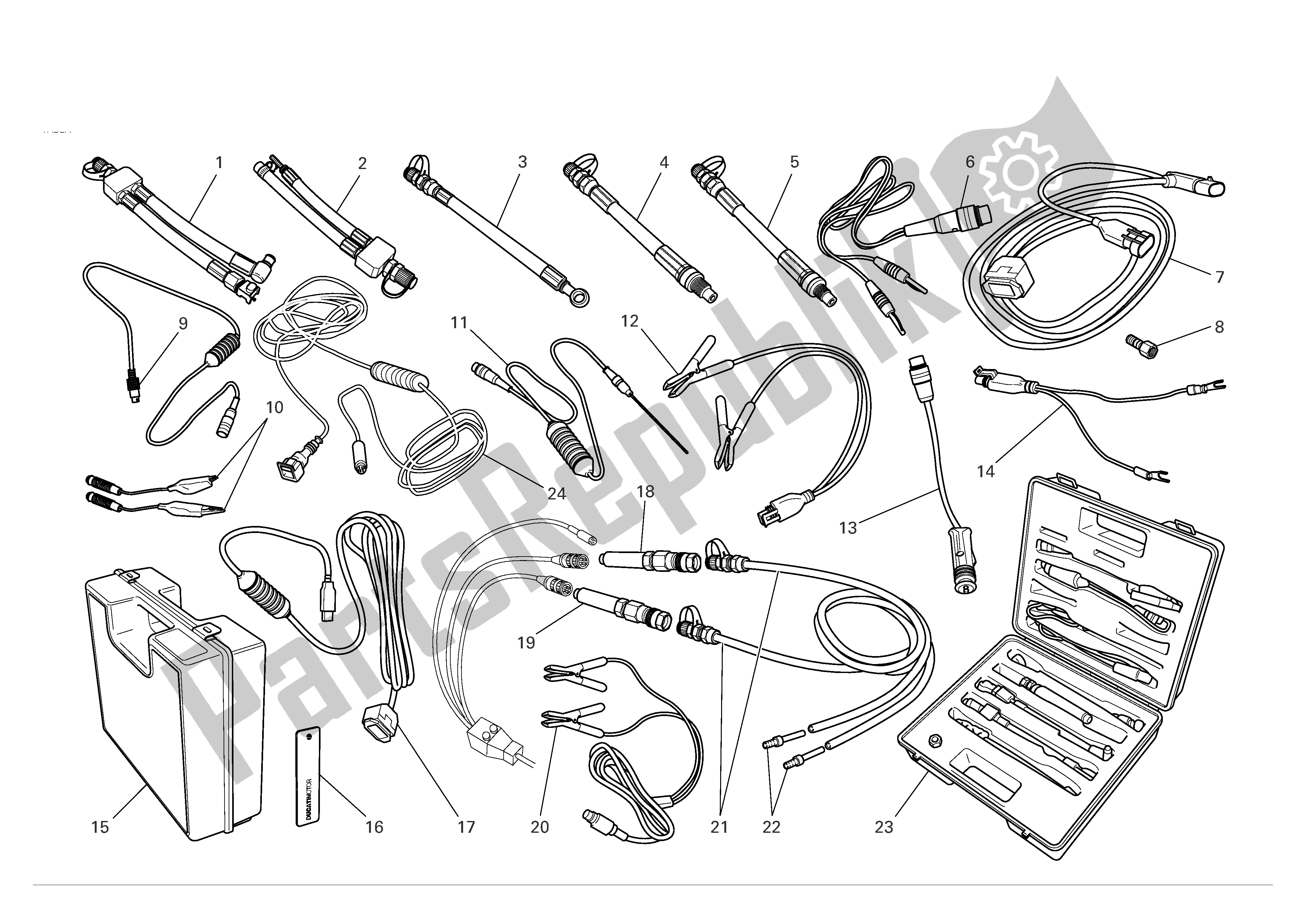 Alle onderdelen voor de Werkplaats Service Tools van de Ducati Monster S4R 1000 2007