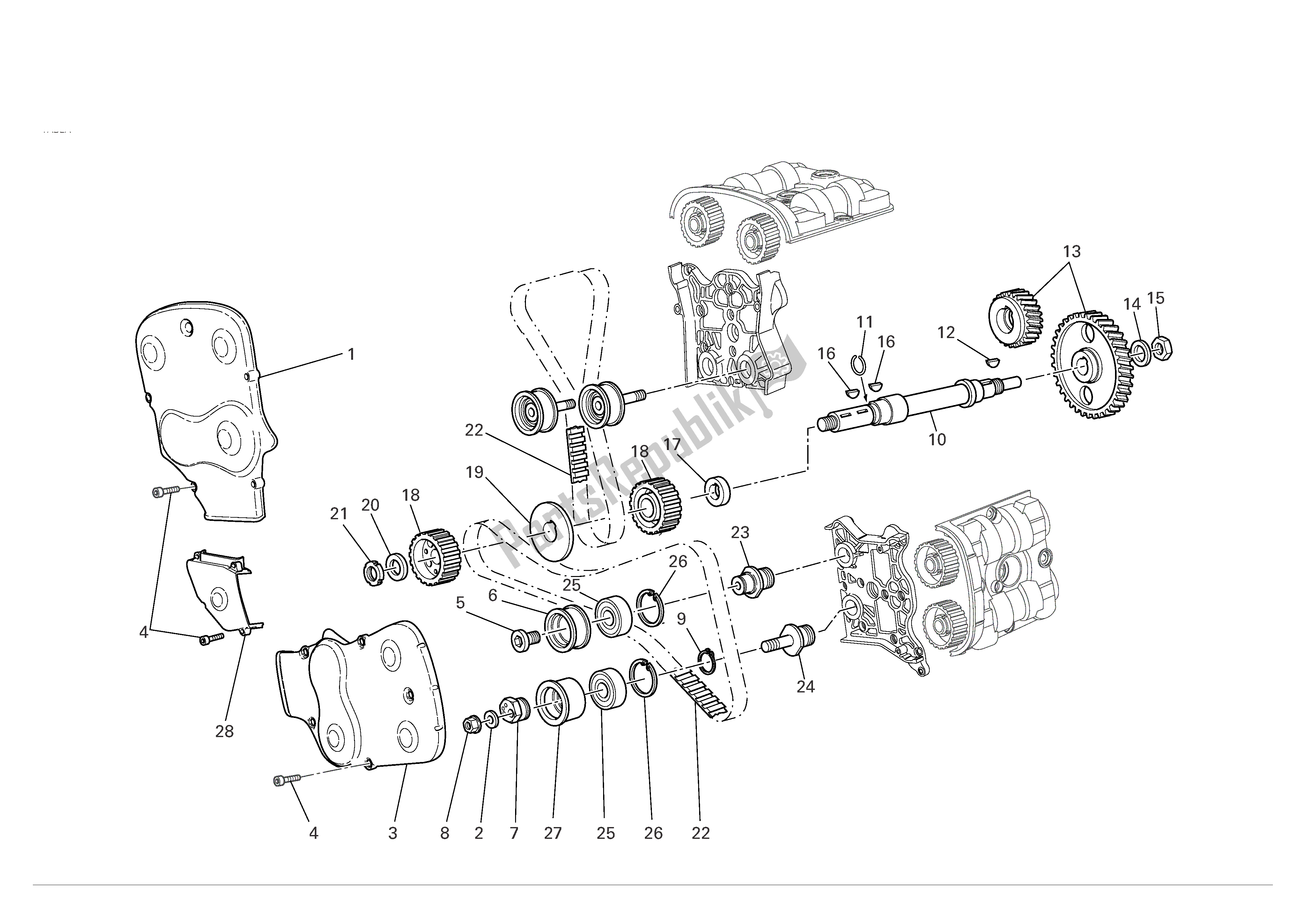 Alle onderdelen voor de Timing Systeem van de Ducati Monster S4R 1000 2007