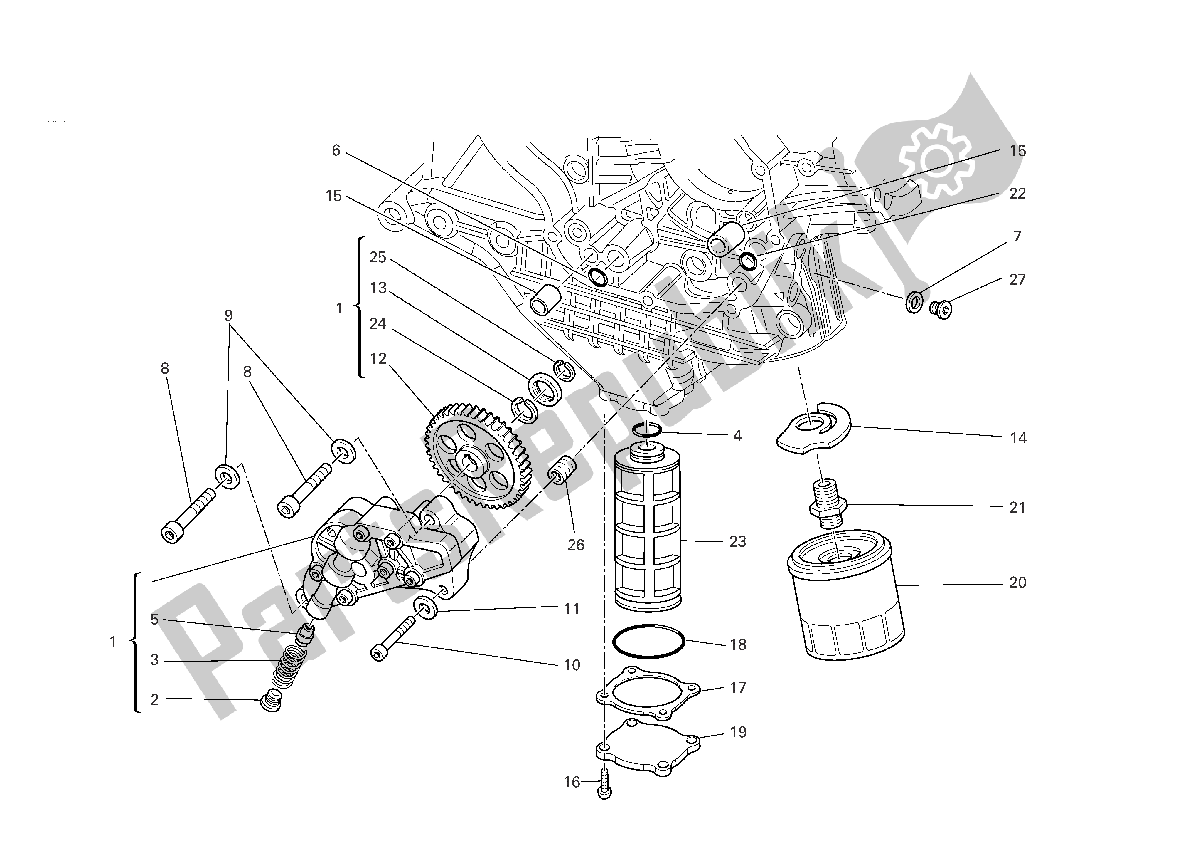 Alle onderdelen voor de Filters En Oliepomp van de Ducati Monster S4R 1000 2007