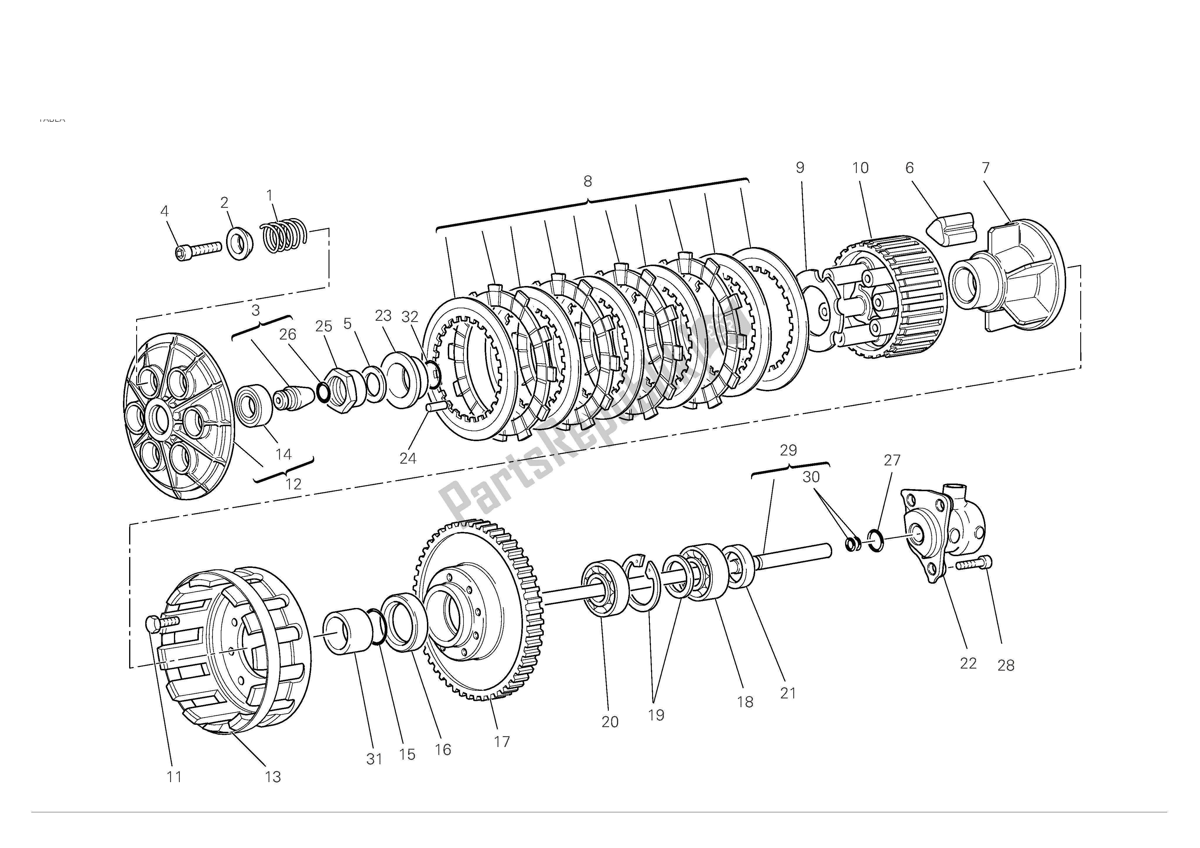 Todas las partes para Embrague de Ducati Monster S4 RS 1000 2007