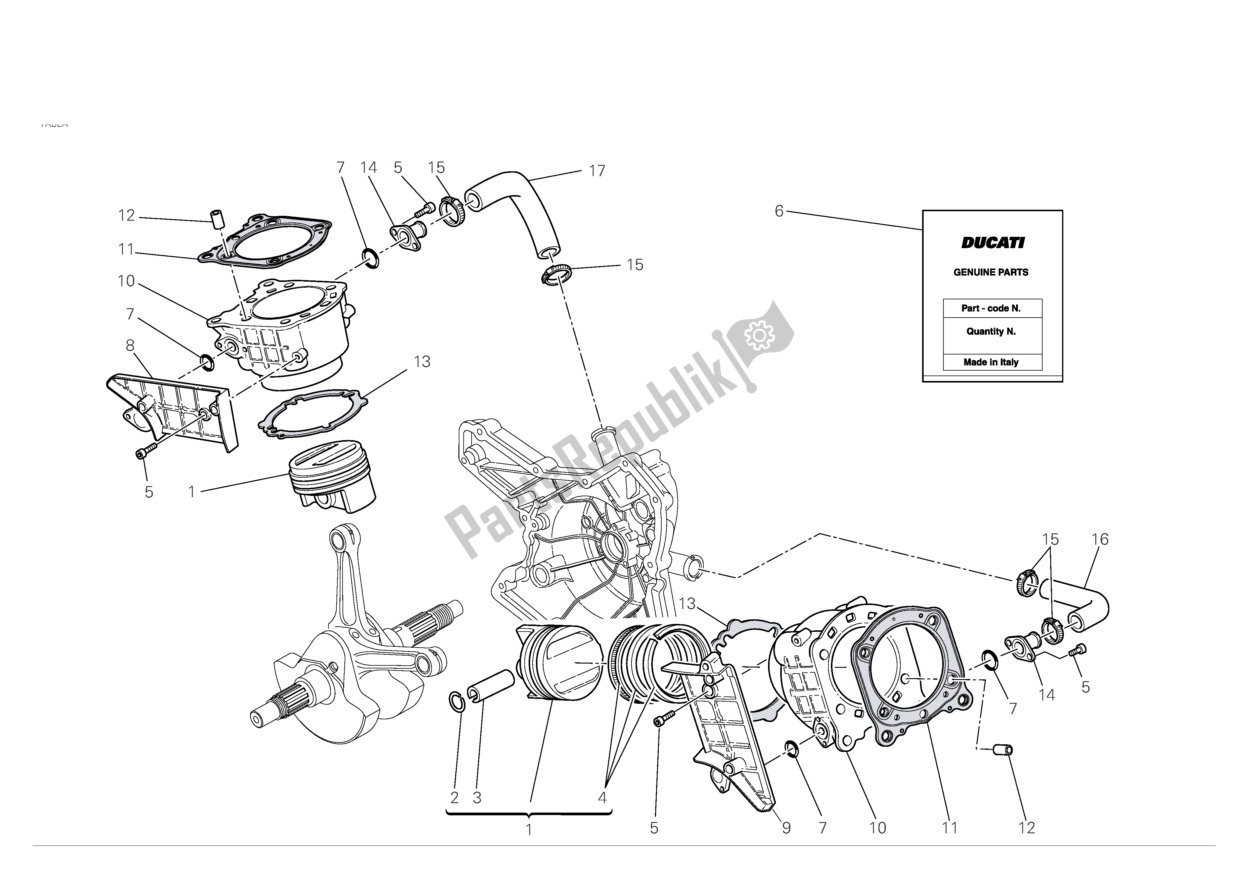 Todas las partes para Cilindros - Pistones de Ducati Monster S4 RS 1000 2007