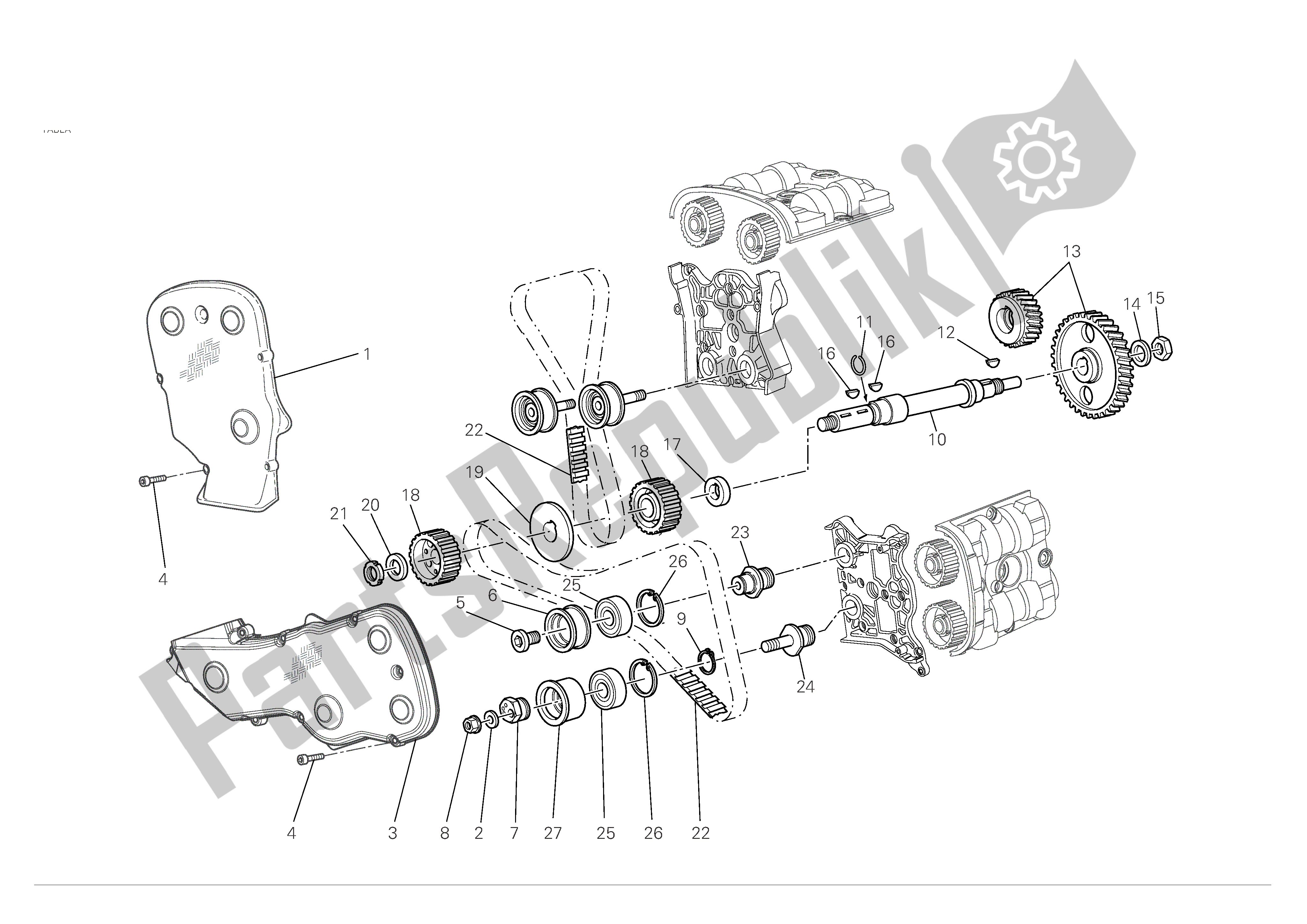 Alle onderdelen voor de Timing Systeem van de Ducati Monster S4 RS 1000 2007