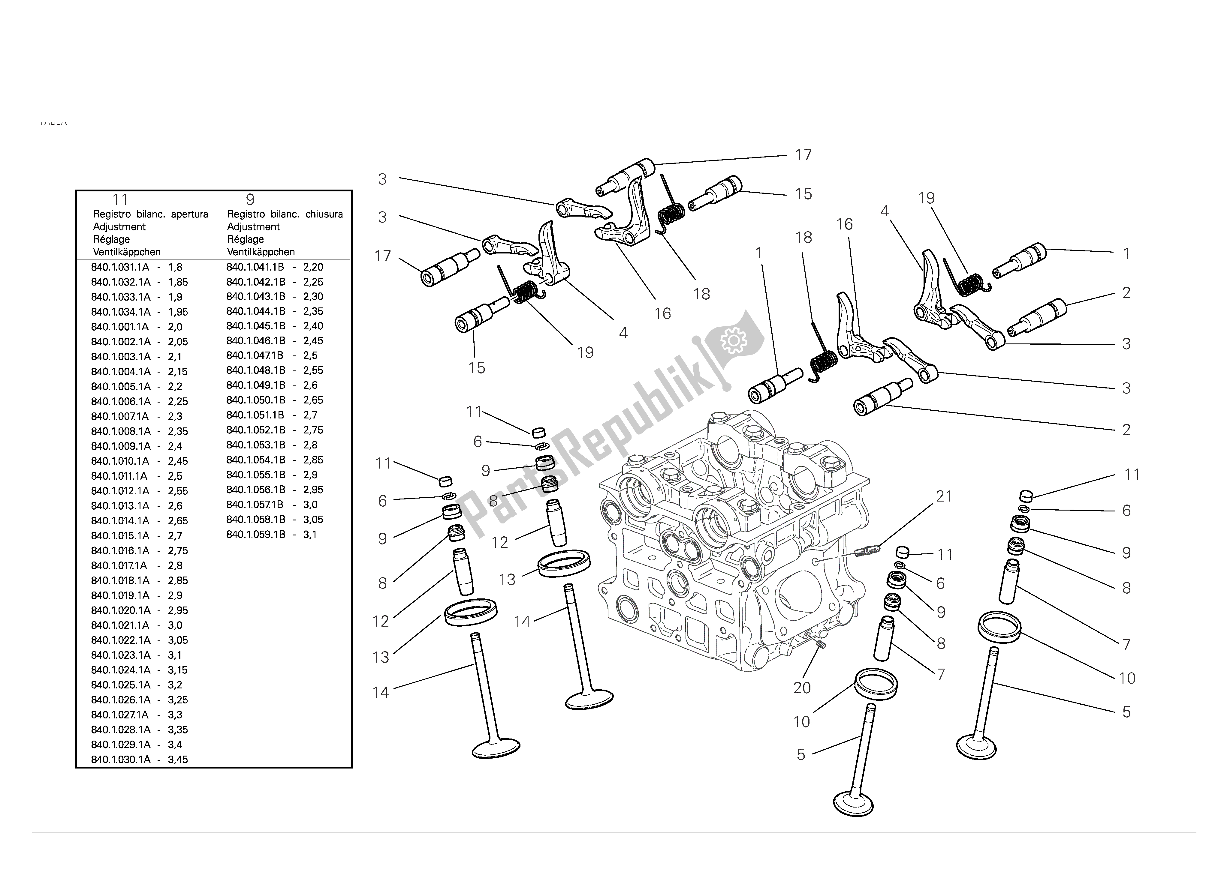 Tutte le parti per il Testata: Timingsystem del Ducati Monster S4 RS 1000 2007
