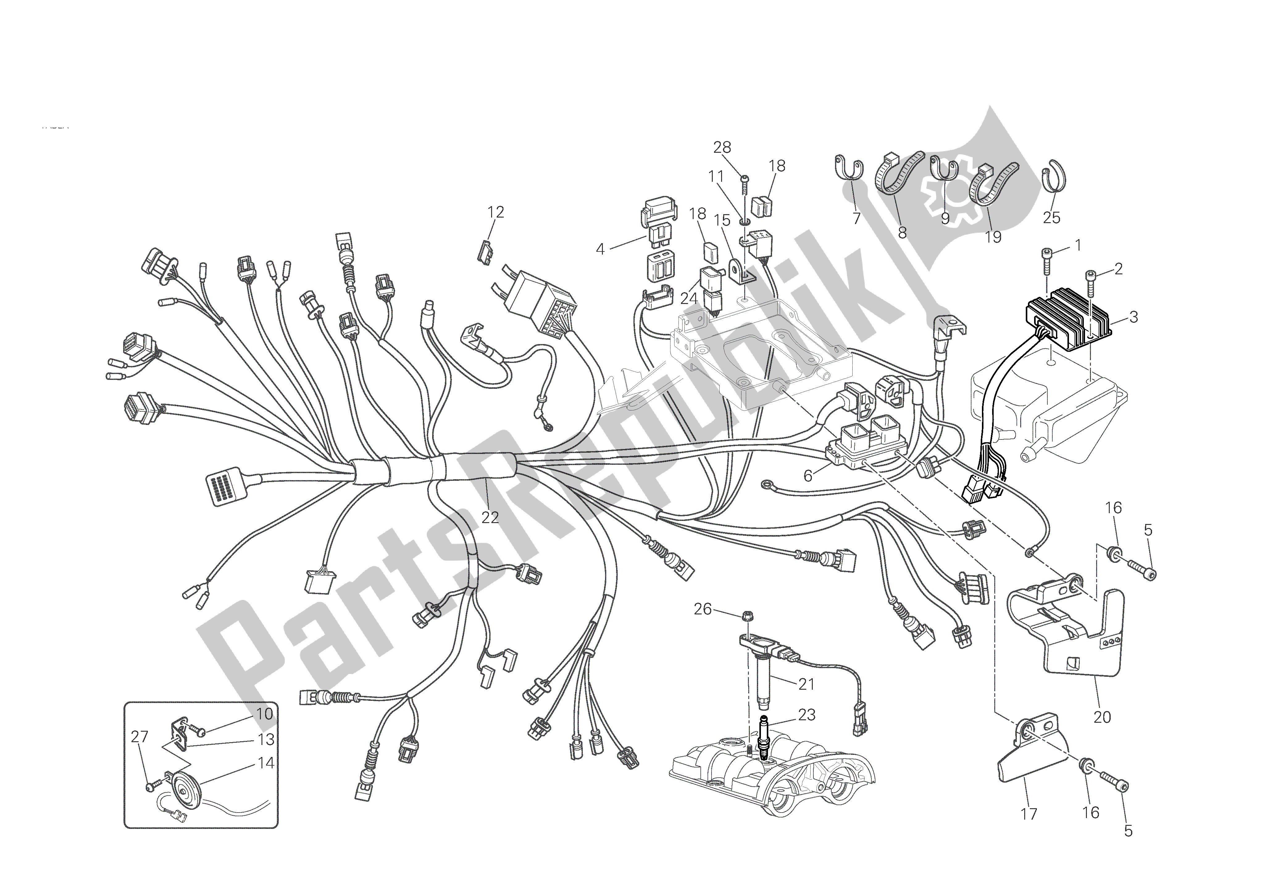 Todas las partes para Sistema Eléctrico de Ducati Monster S4 RS 1000 2008