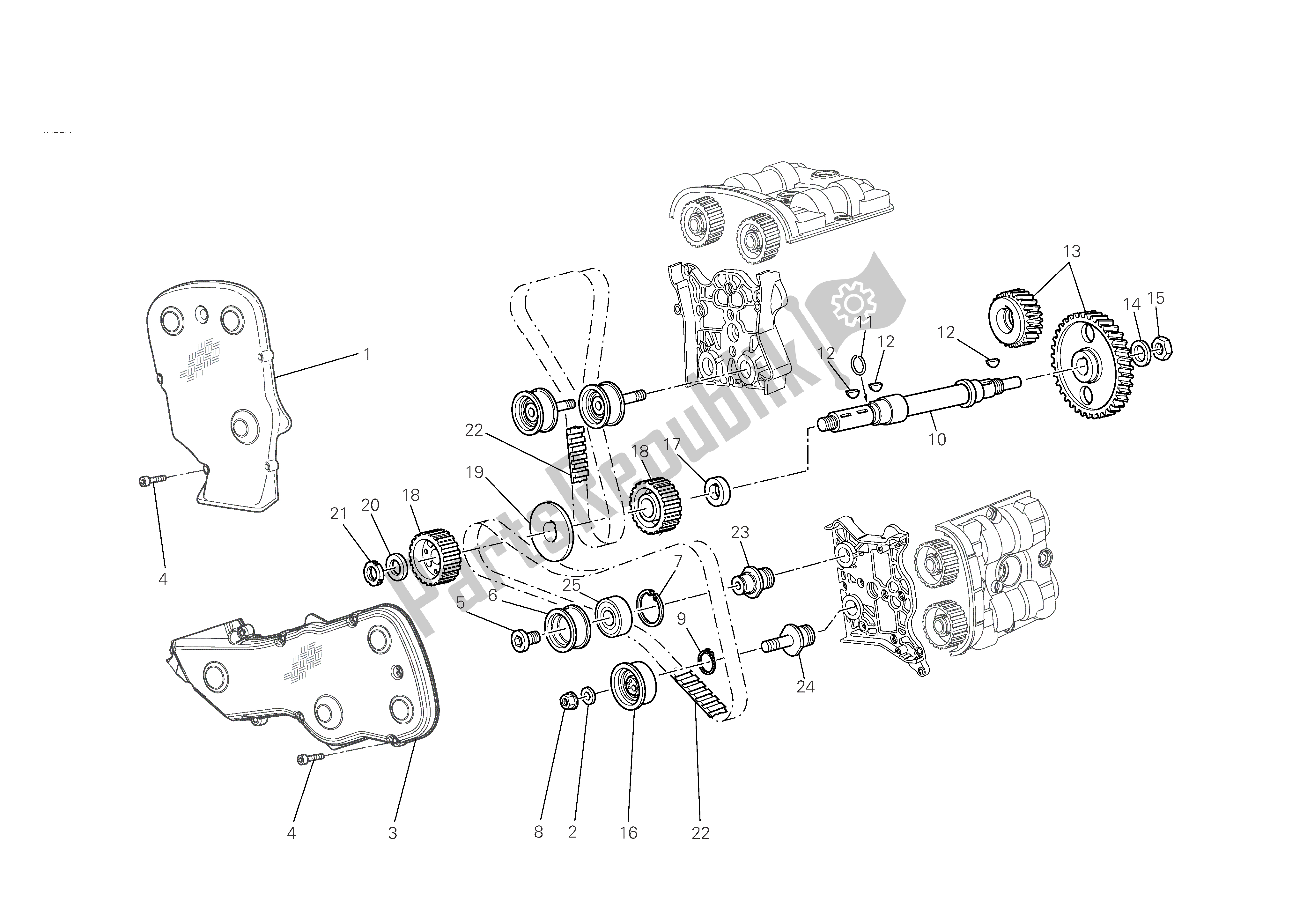 Tutte le parti per il Sistema Di Cronometraggio del Ducati Monster S4 RS 1000 2008