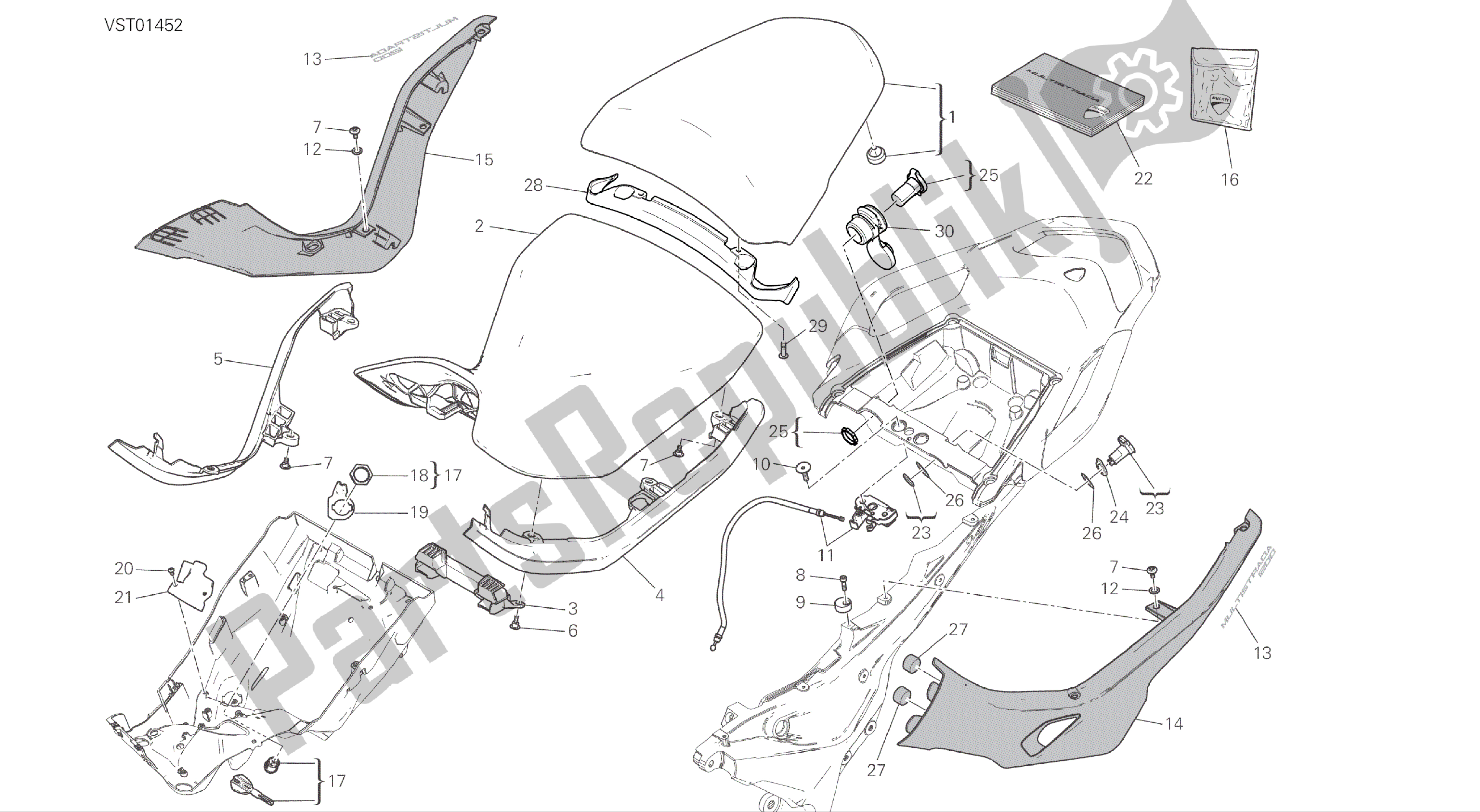 Tutte le parti per il Disegno 033 - Cornice Del Gruppo [mod: Ms1200; Xst: Aus, Eur, Fra, Jap] del Ducati Multistrada 1200 2015