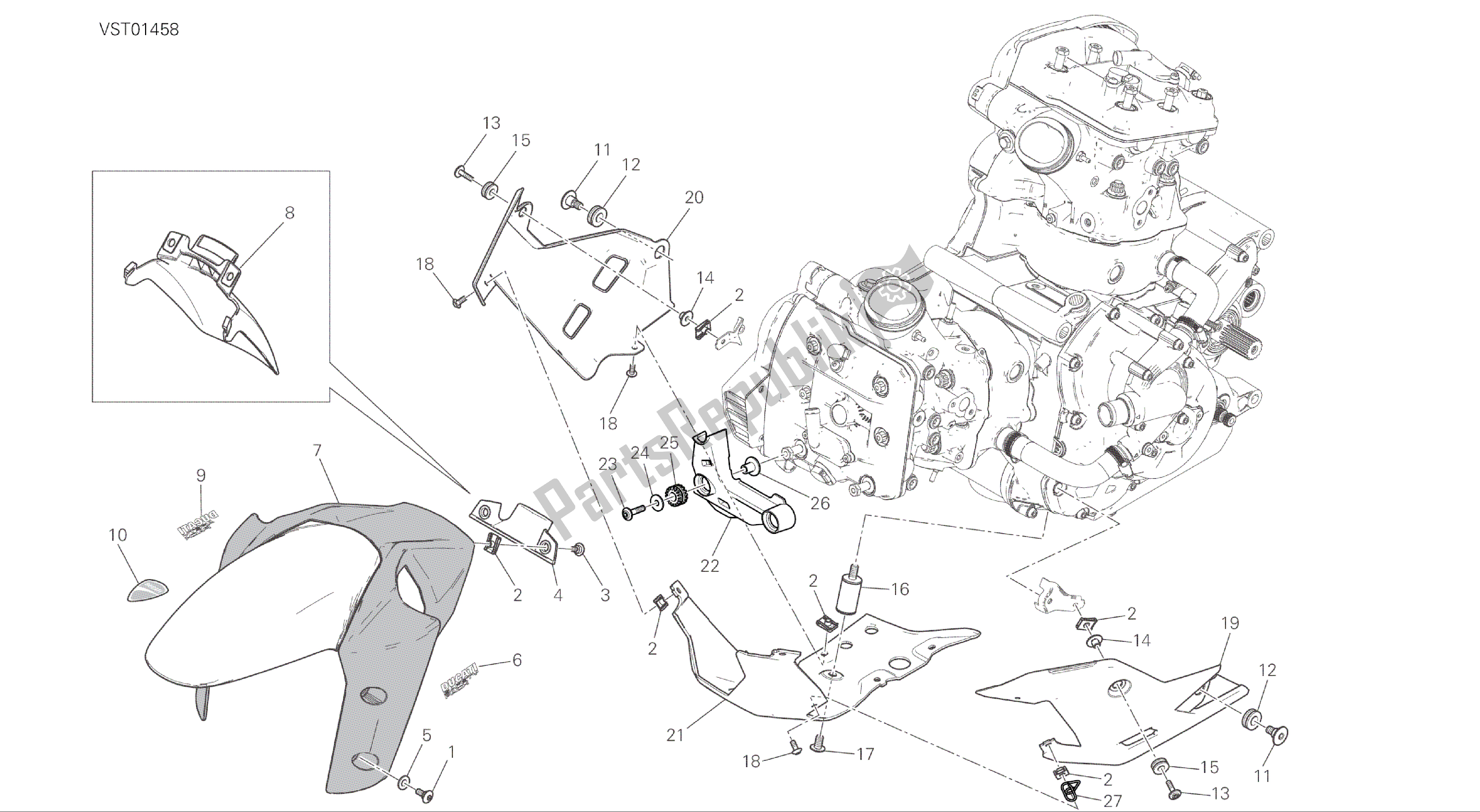 Todas as partes de Desenho 34b - Carenagem [mod: Ms1200; Xst: Aus, Eur, Fra, Jap] Quadro De Grupo do Ducati Multistrada 1200 2015