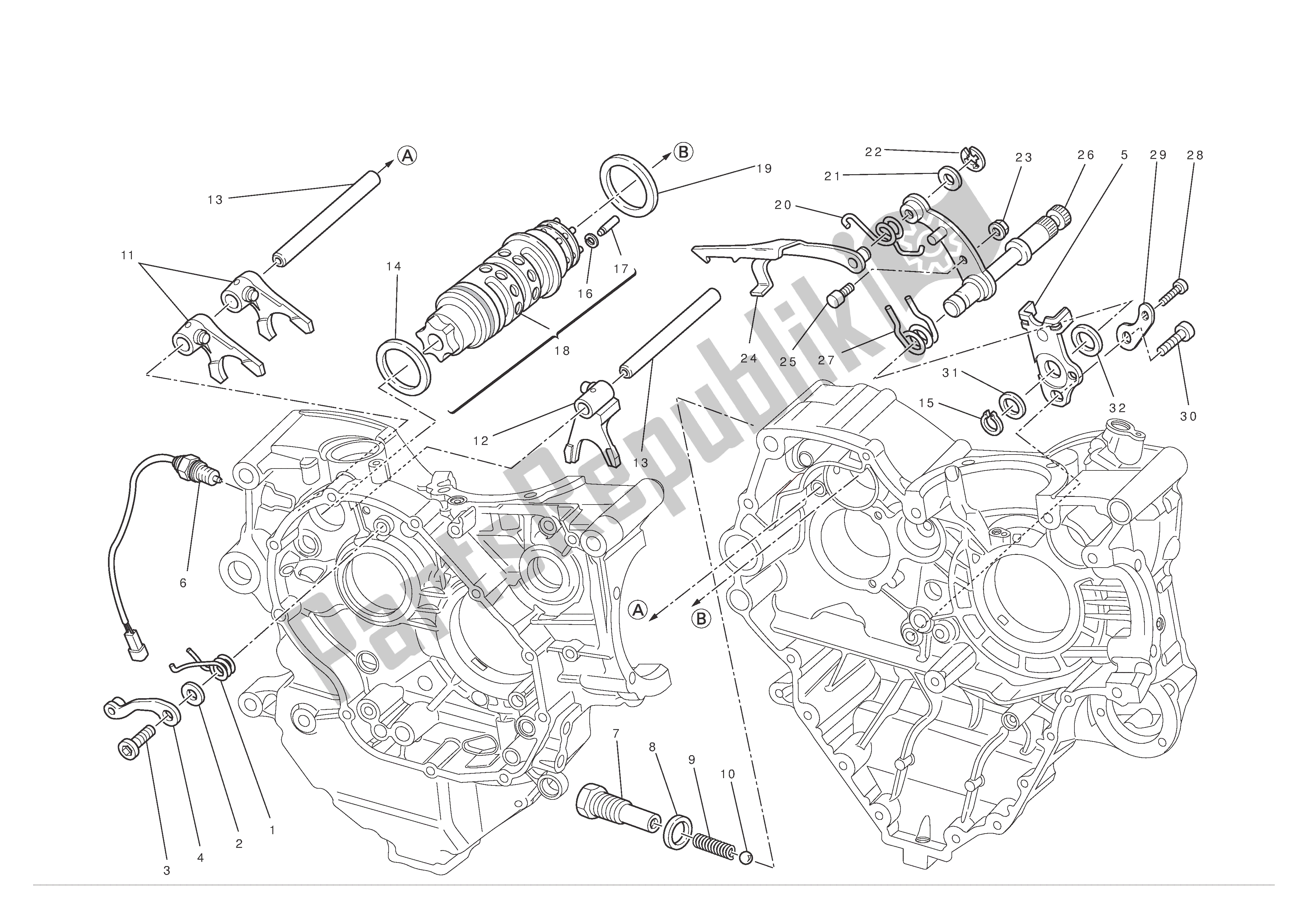 Wszystkie części do Kontrola Zmiany Biegów Ducati Multistrada S ABS Pikes Peak 1200 2012