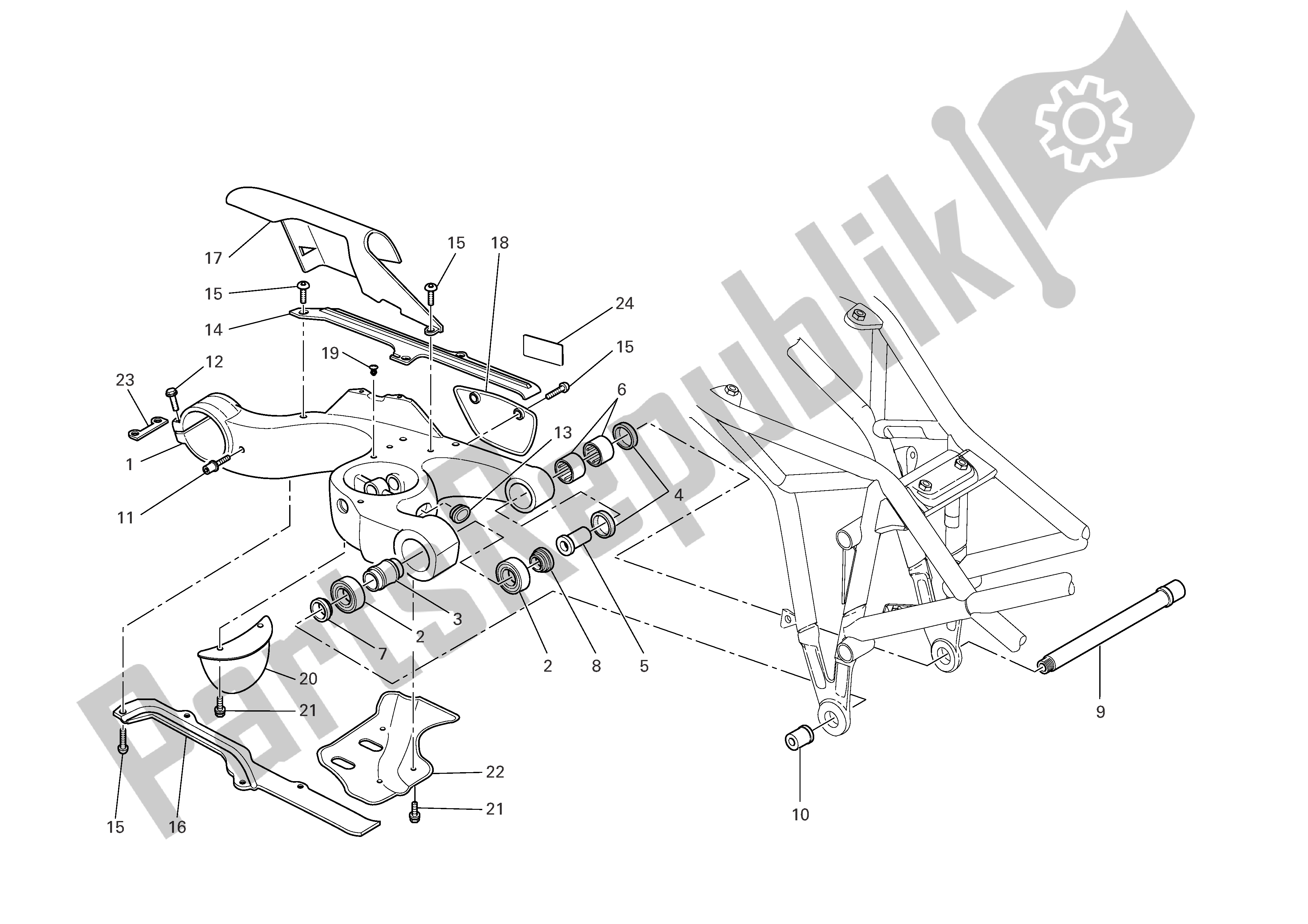 Tutte le parti per il Forcellone del Ducati Multistrada 1000 2003