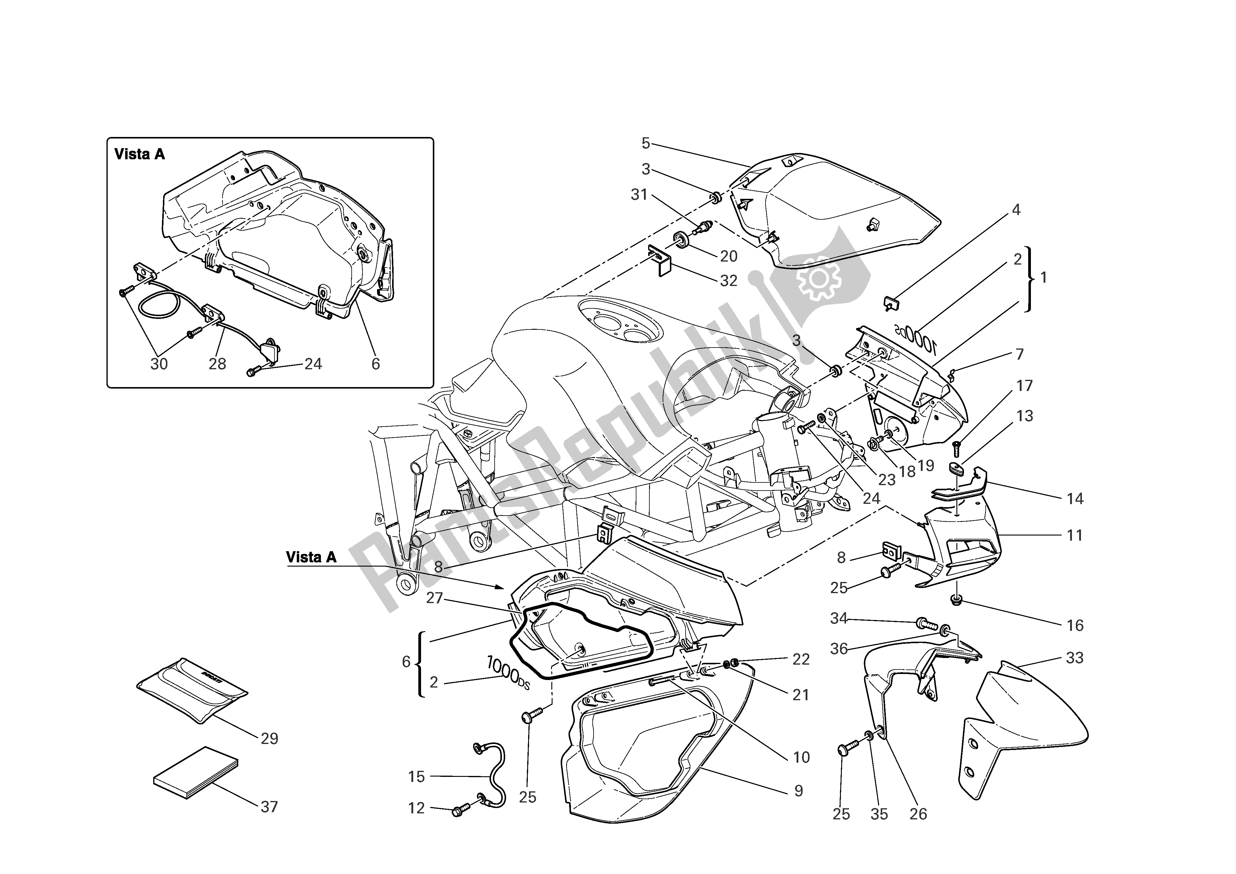 Todas las partes para Mercado de Ducati Multistrada 1000 2003