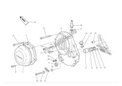 tampa do cárter do lado da embreagem