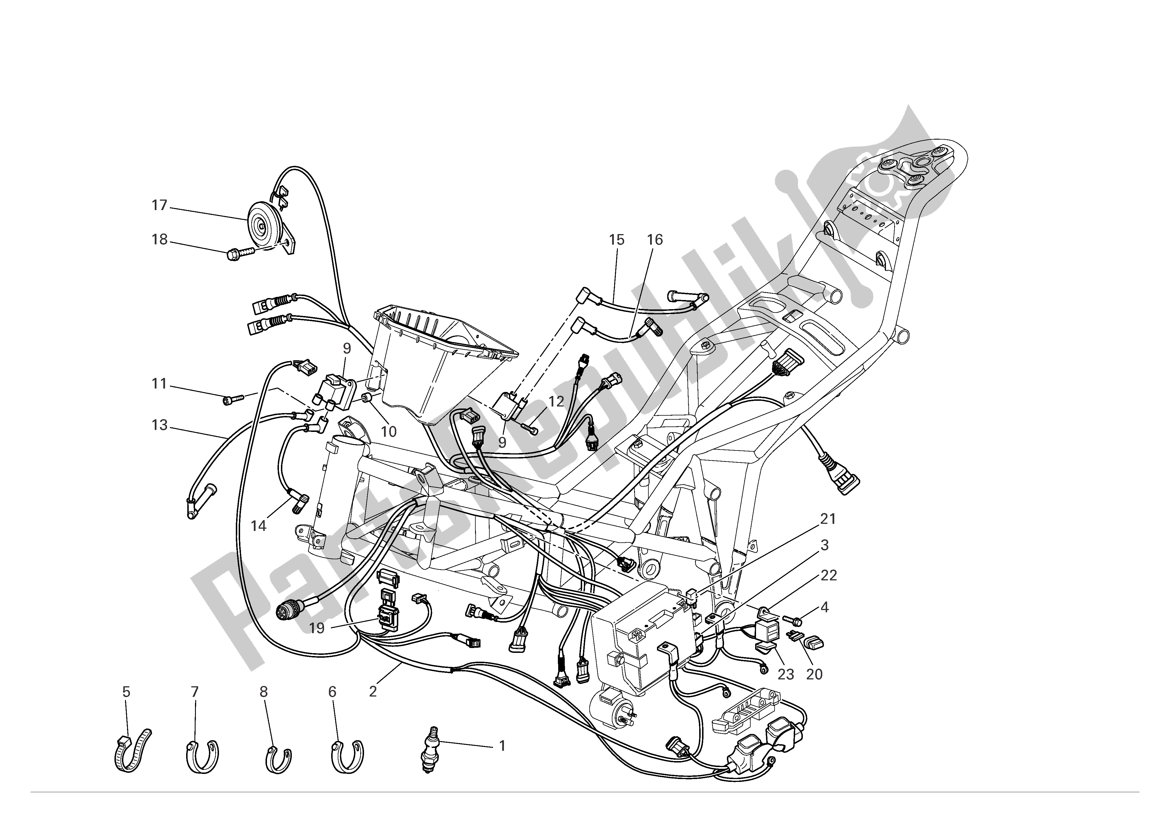 Todas las partes para Sistema Eléctrico de Ducati Multistrada 1000 2004