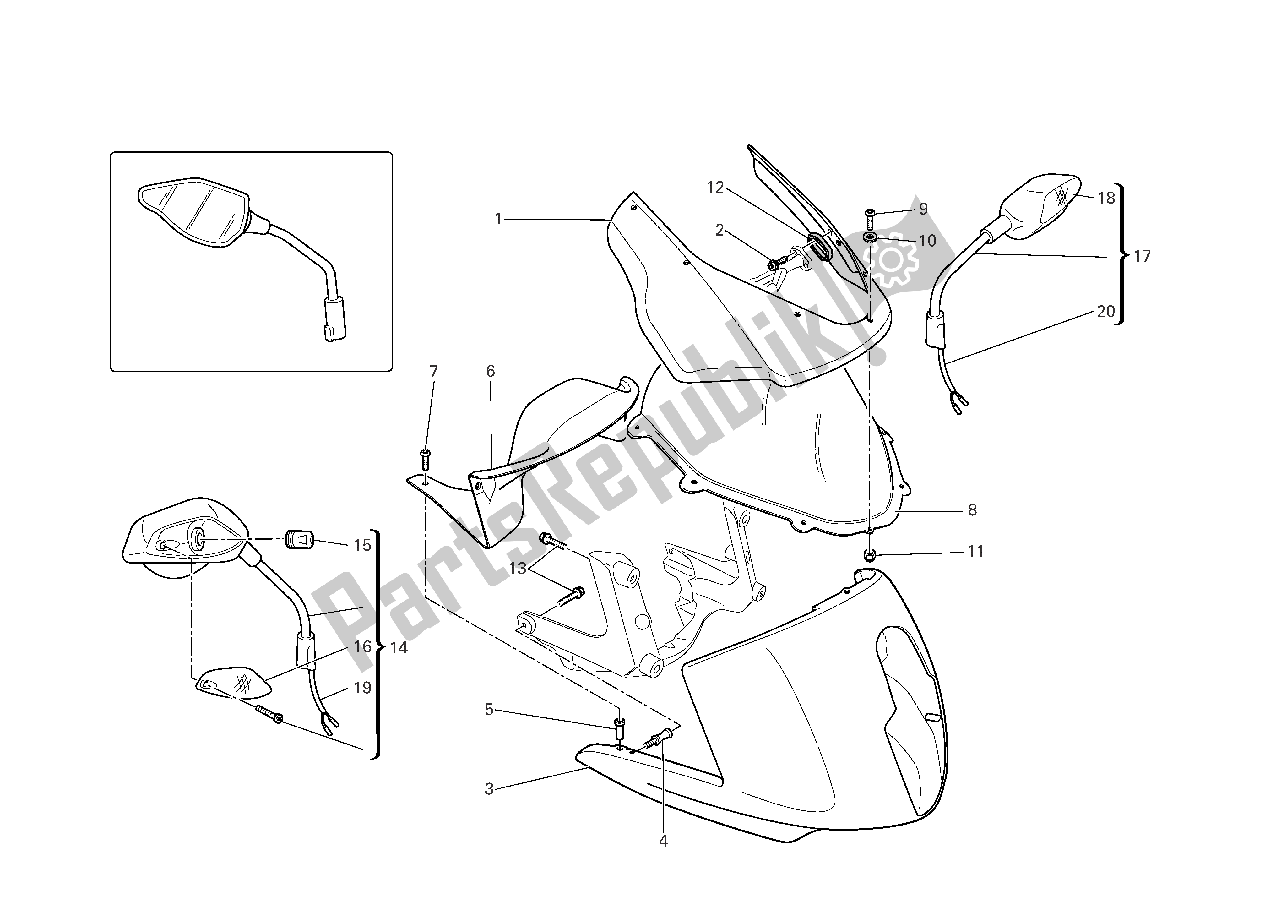 Todas las partes para Carenado De Faros de Ducati Multistrada 1000 2006