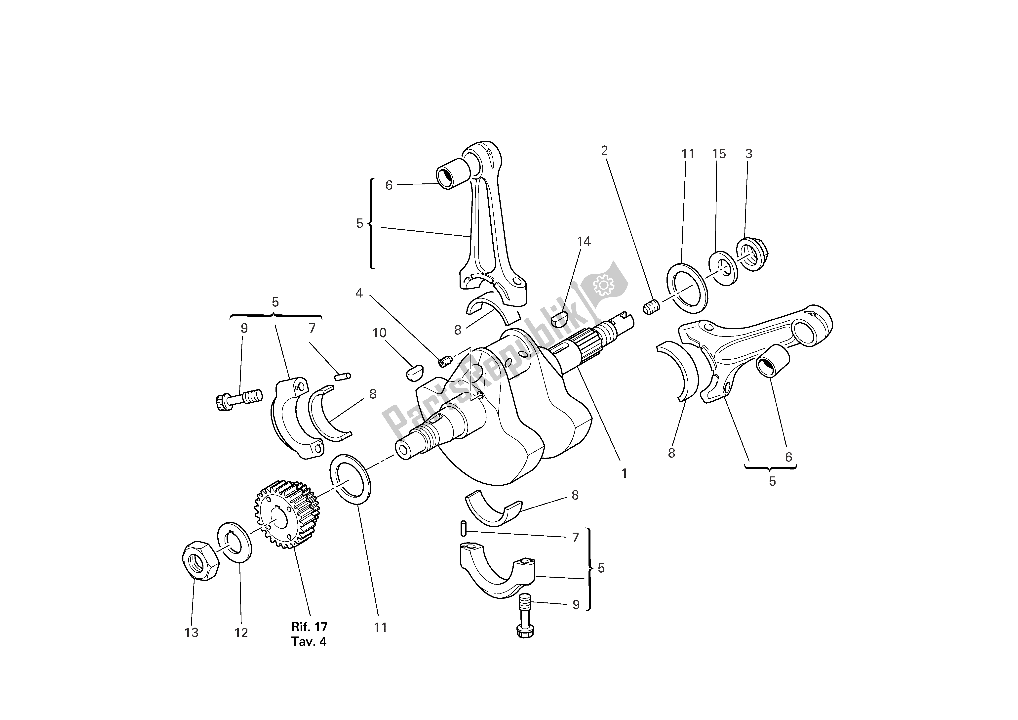 Tutte le parti per il Bielle del Ducati Multistrada 1000 2006