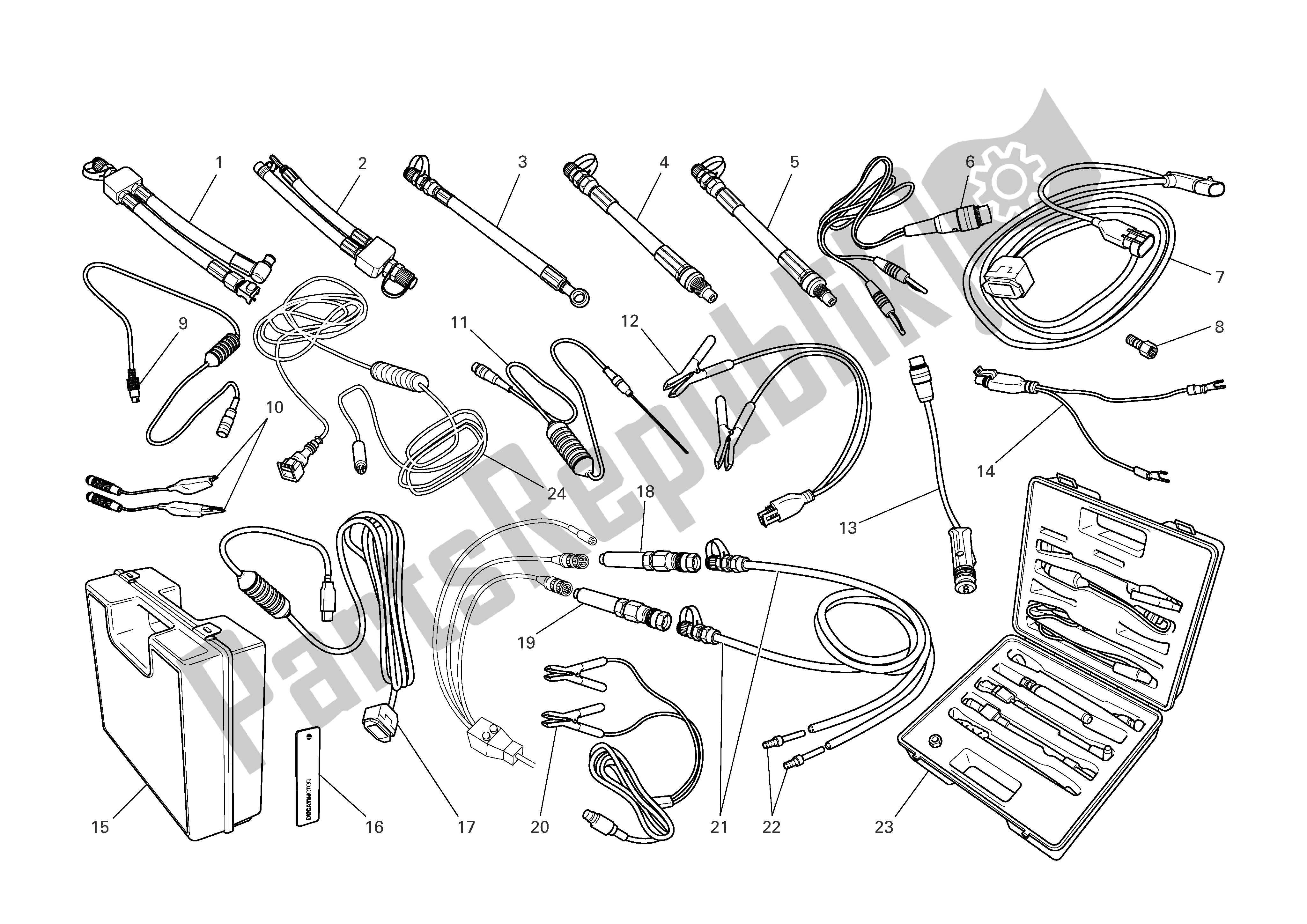 Alle onderdelen voor de Werkplaats Service Tools van de Ducati Multistrada S 1000 2006