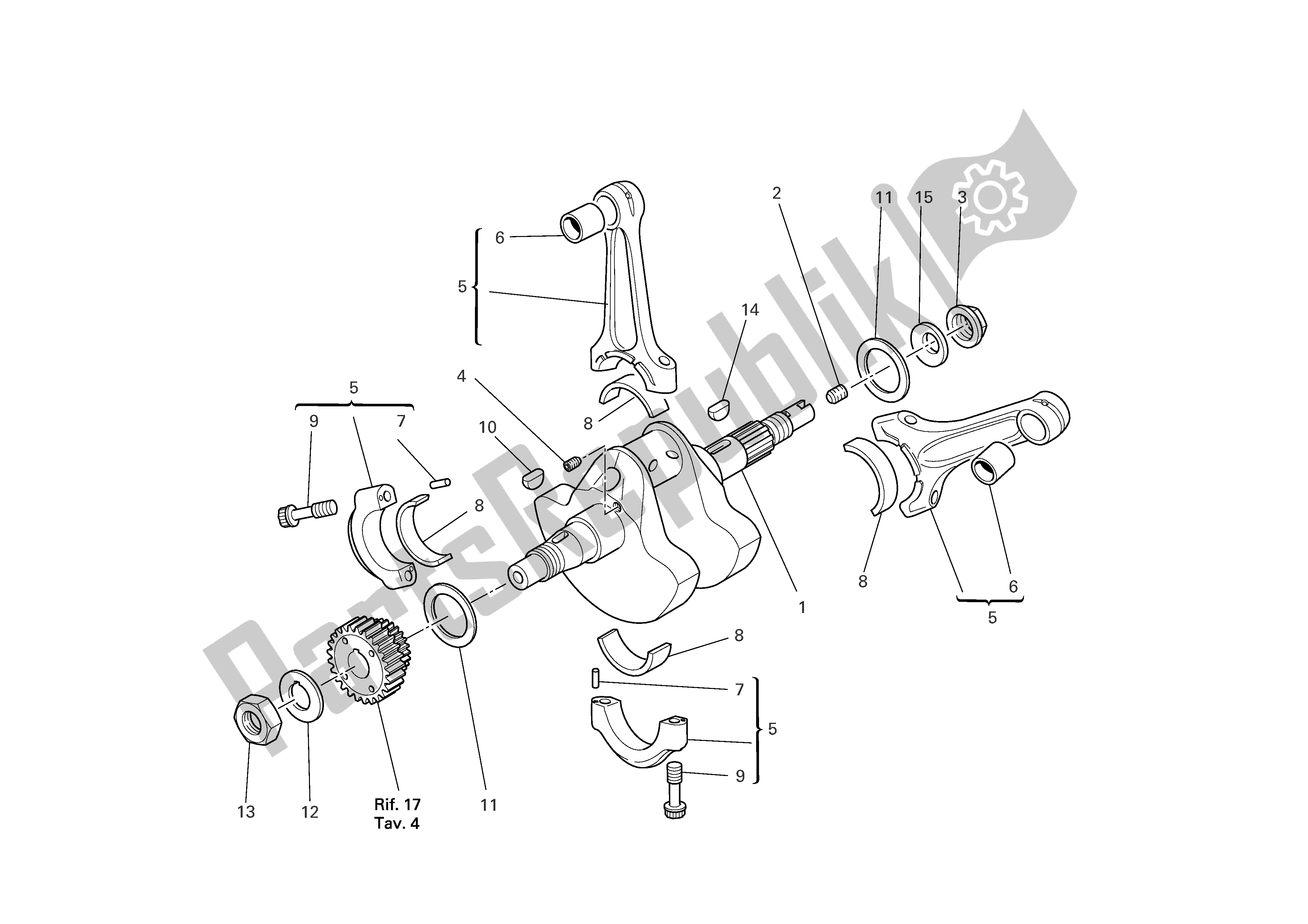 Tutte le parti per il Bielle del Ducati Multistrada S 1000 2006