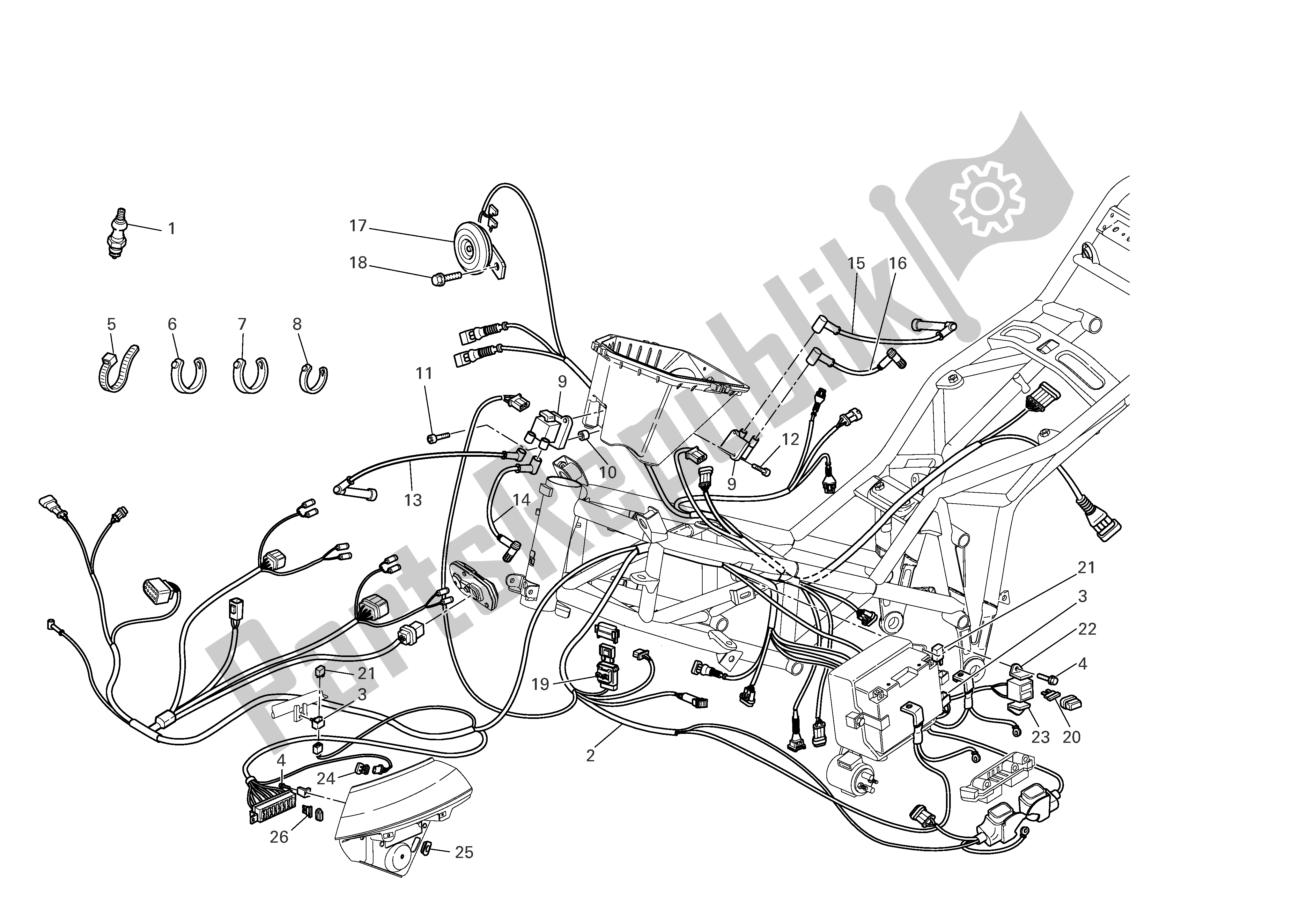 Todas las partes para Sistema Eléctrico de Ducati Multistrada S 1000 2006