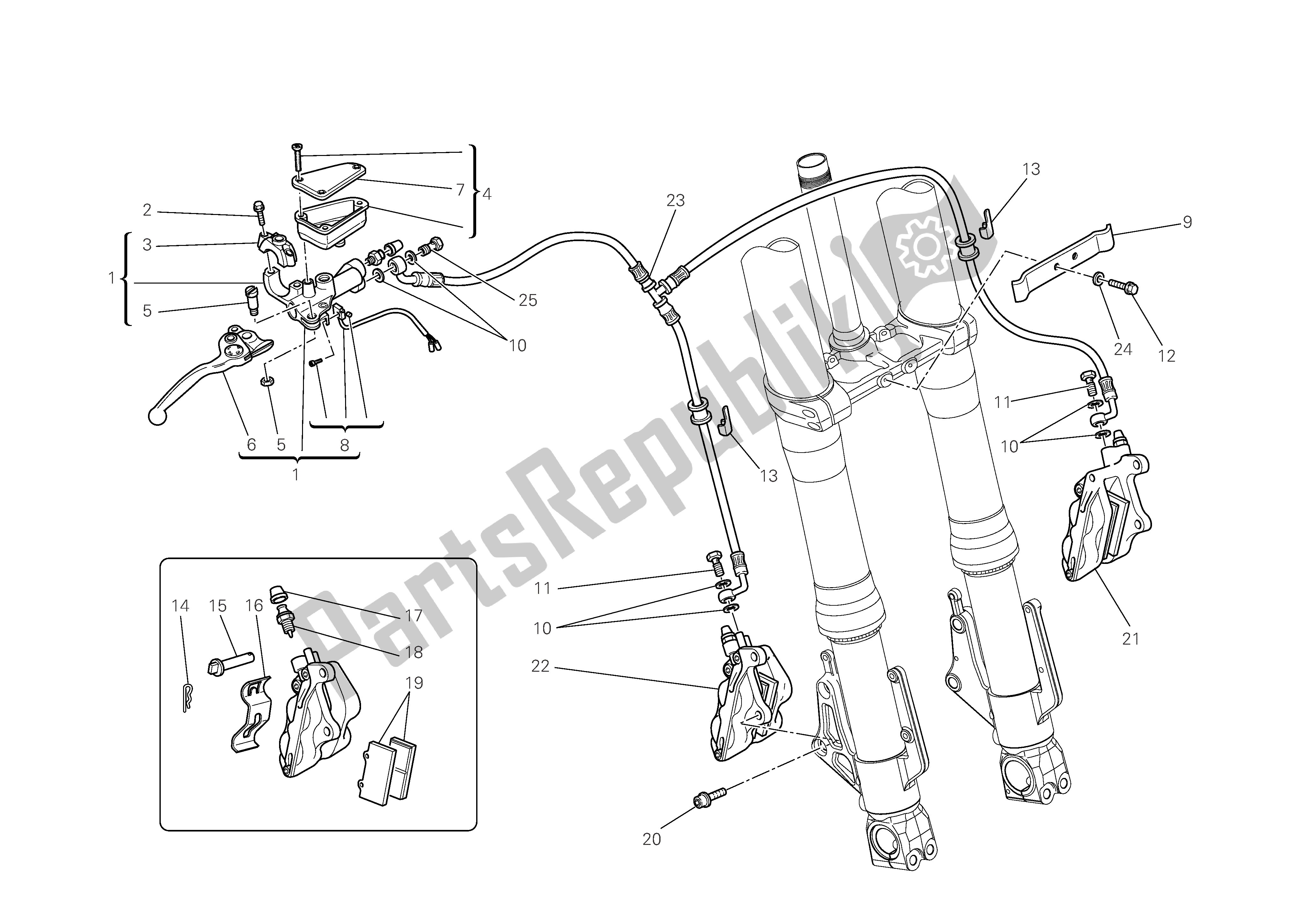 Todas las partes para Freno Frontal de Ducati Multistrada 1100 2009