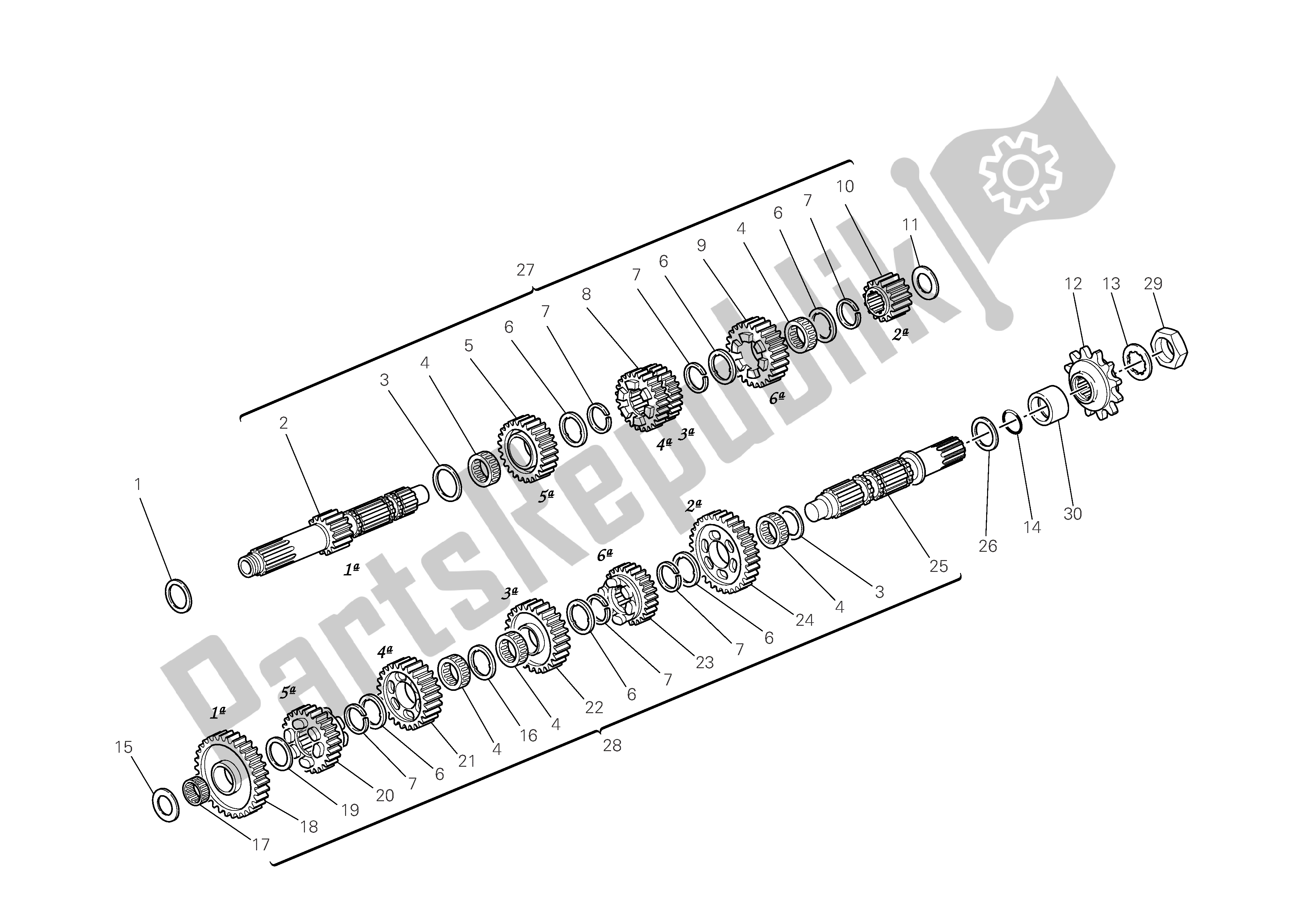 Todas las partes para Caja De Cambios de Ducati Multistrada 1100 2009