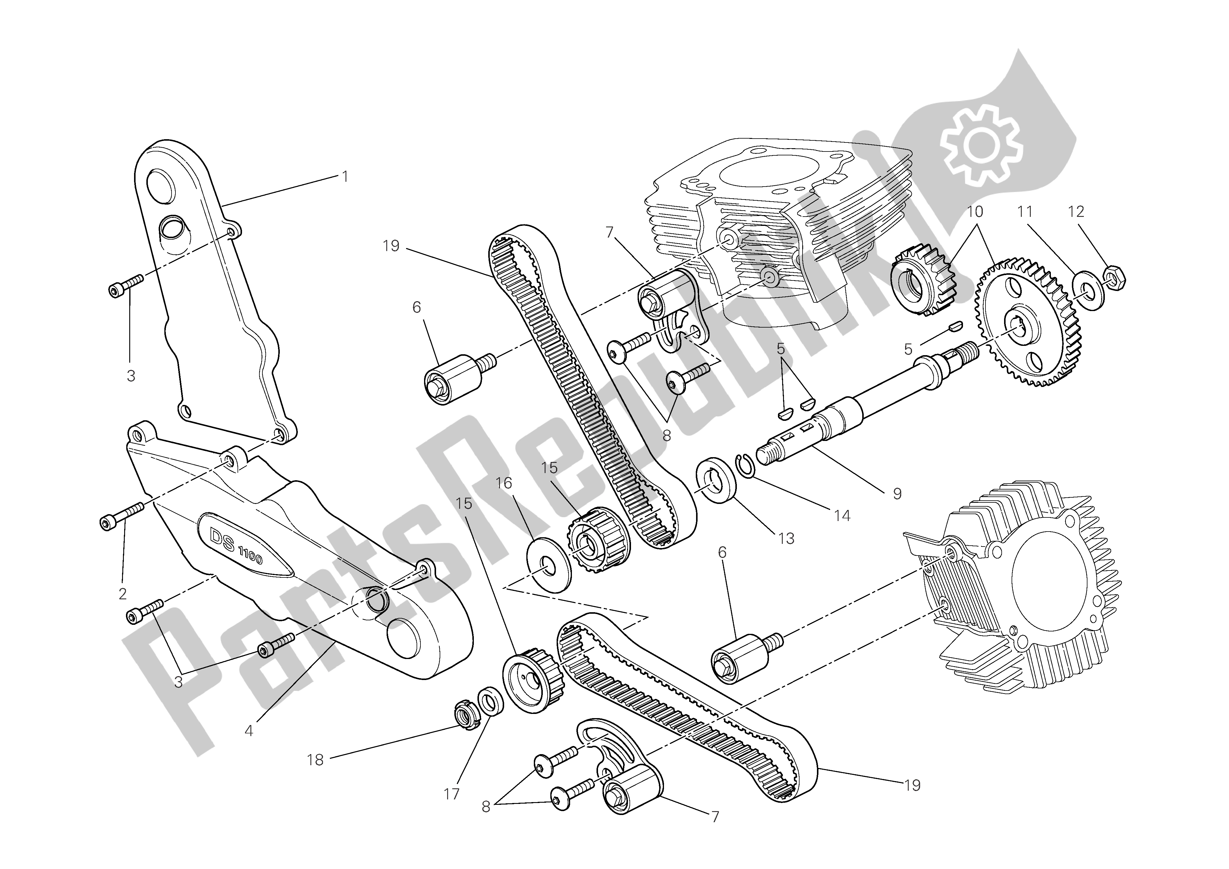 Alle onderdelen voor de Timing Systeem van de Ducati Multistrada 1100 2009