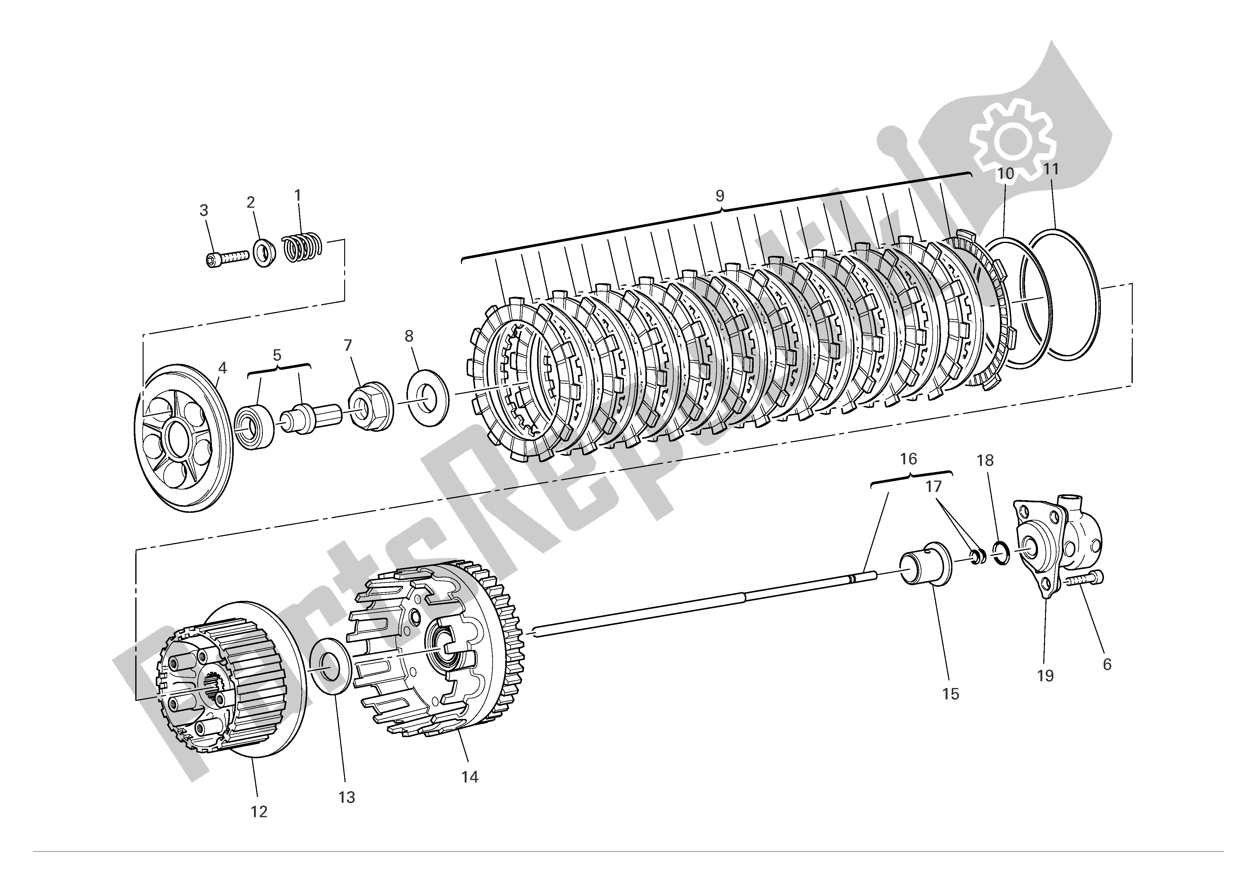 Alle onderdelen voor de Koppeling van de Ducati Multistrada S 1100 2007