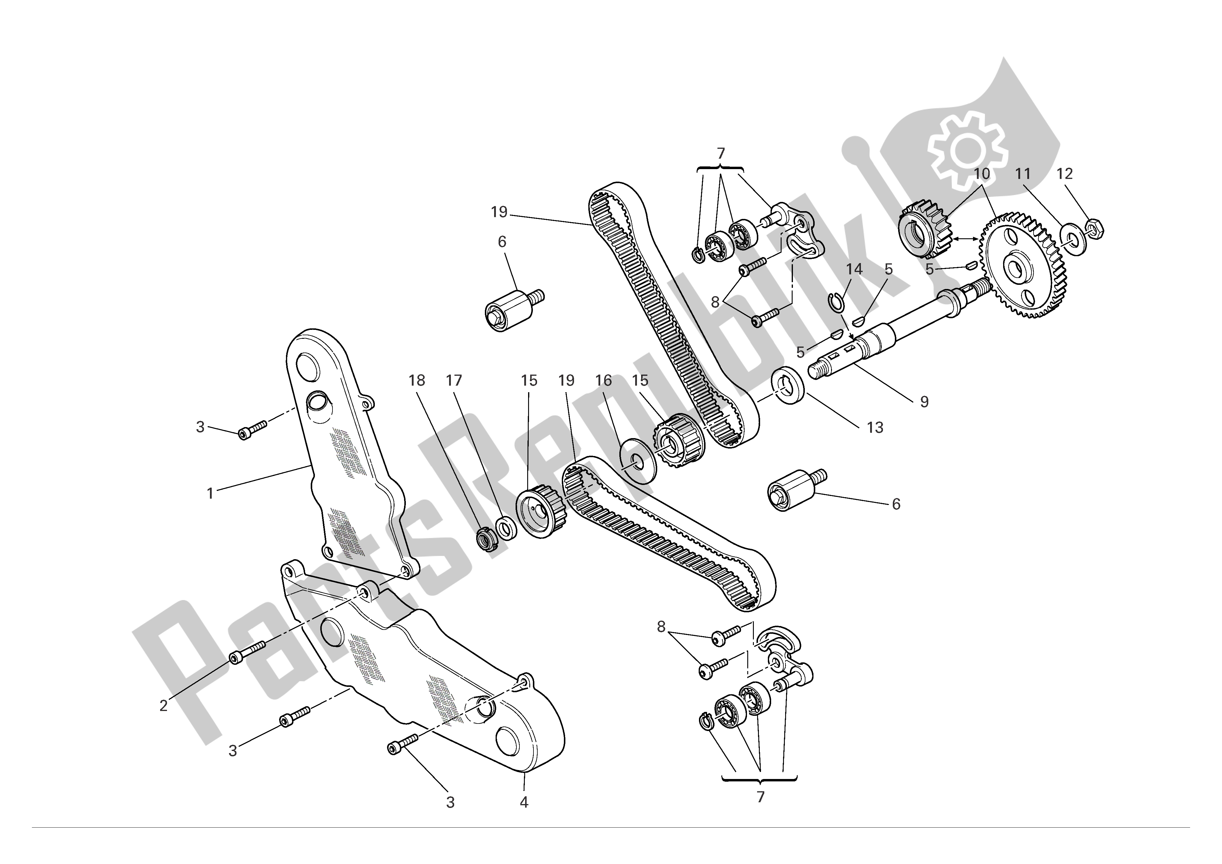 Alle onderdelen voor de Timing Systeem van de Ducati Multistrada S 1100 2007