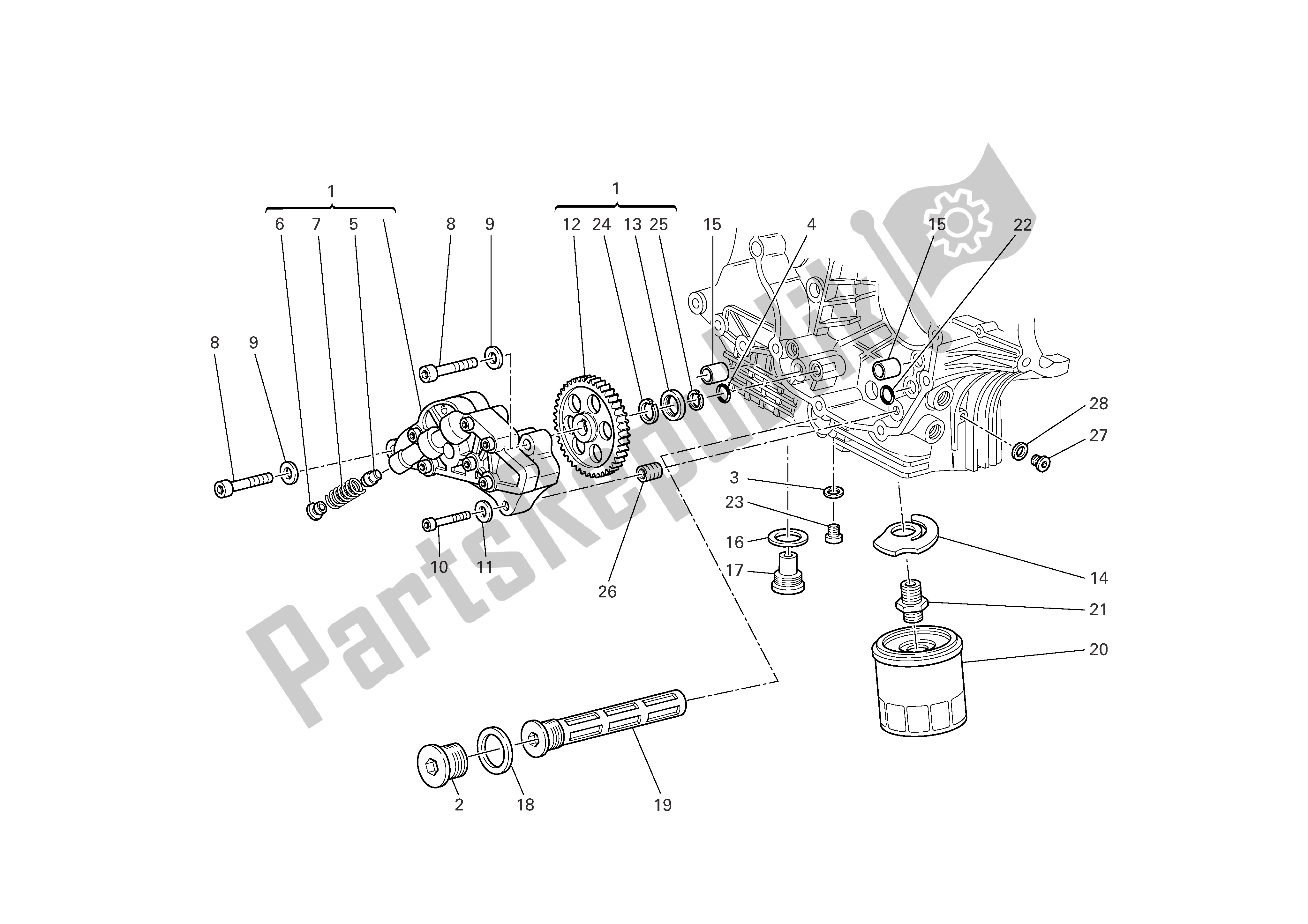 Alle onderdelen voor de Filters En Oliepomp van de Ducati Multistrada S 1100 2007