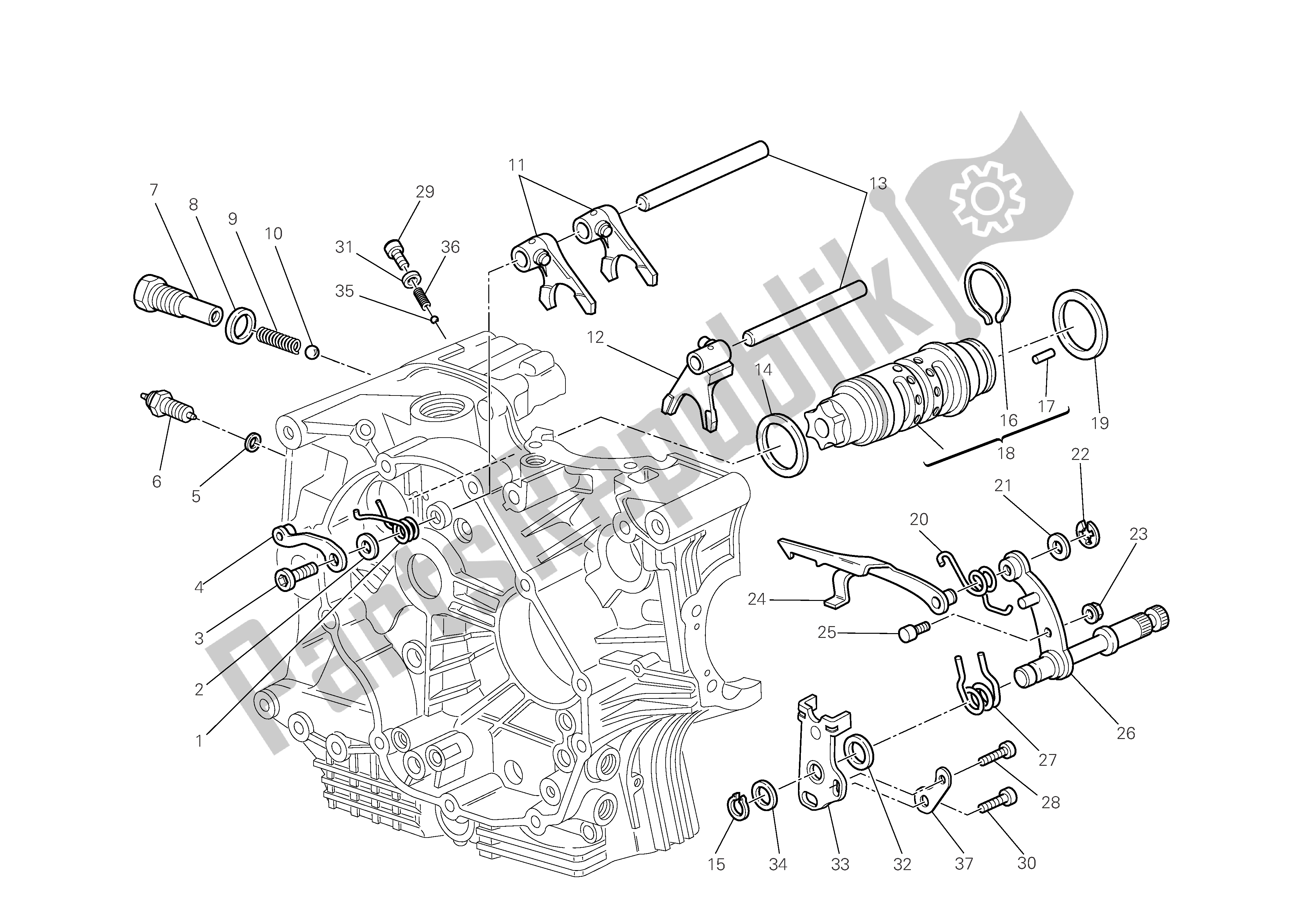 Tutte le parti per il Controllo Del Cambio del Ducati Multistrada S 1100 2009