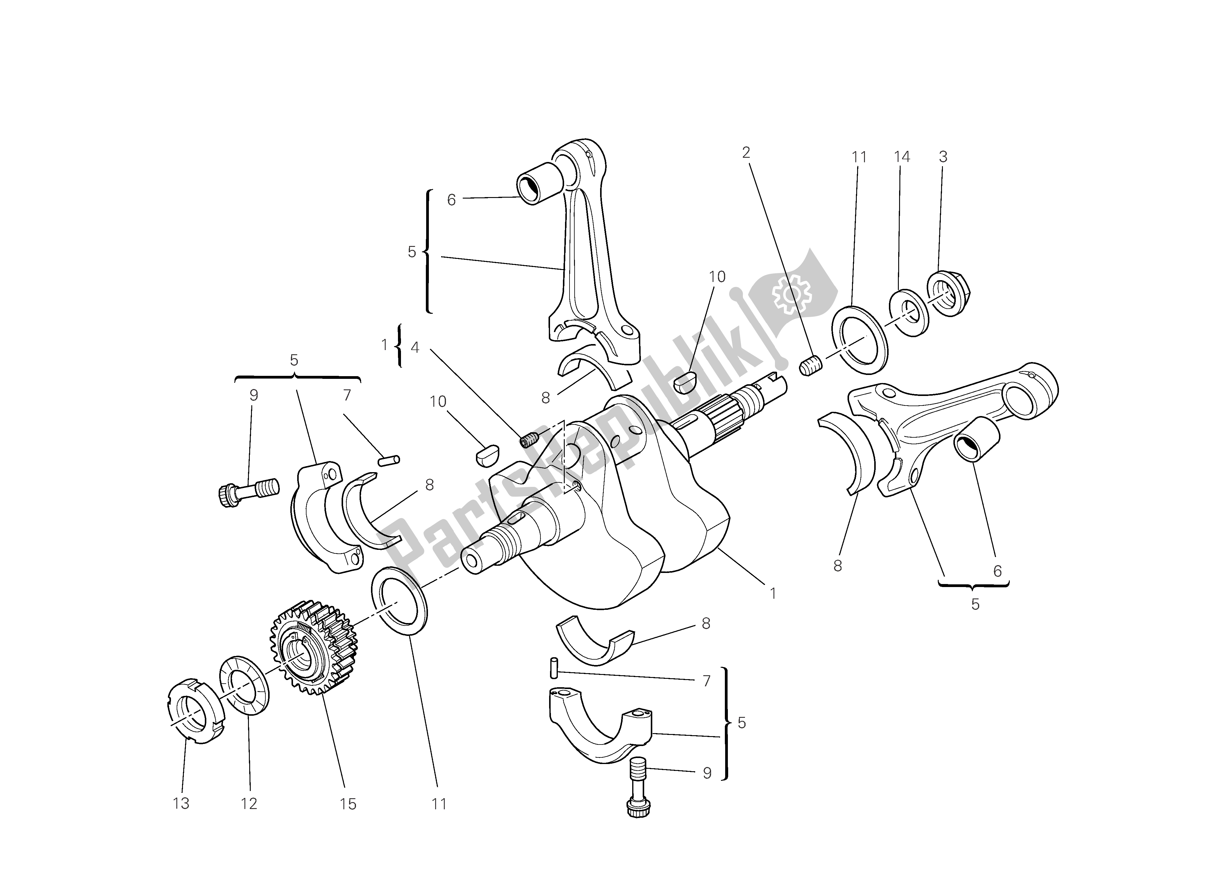 Todas las partes para Bielas de Ducati Multistrada S 1100 2009