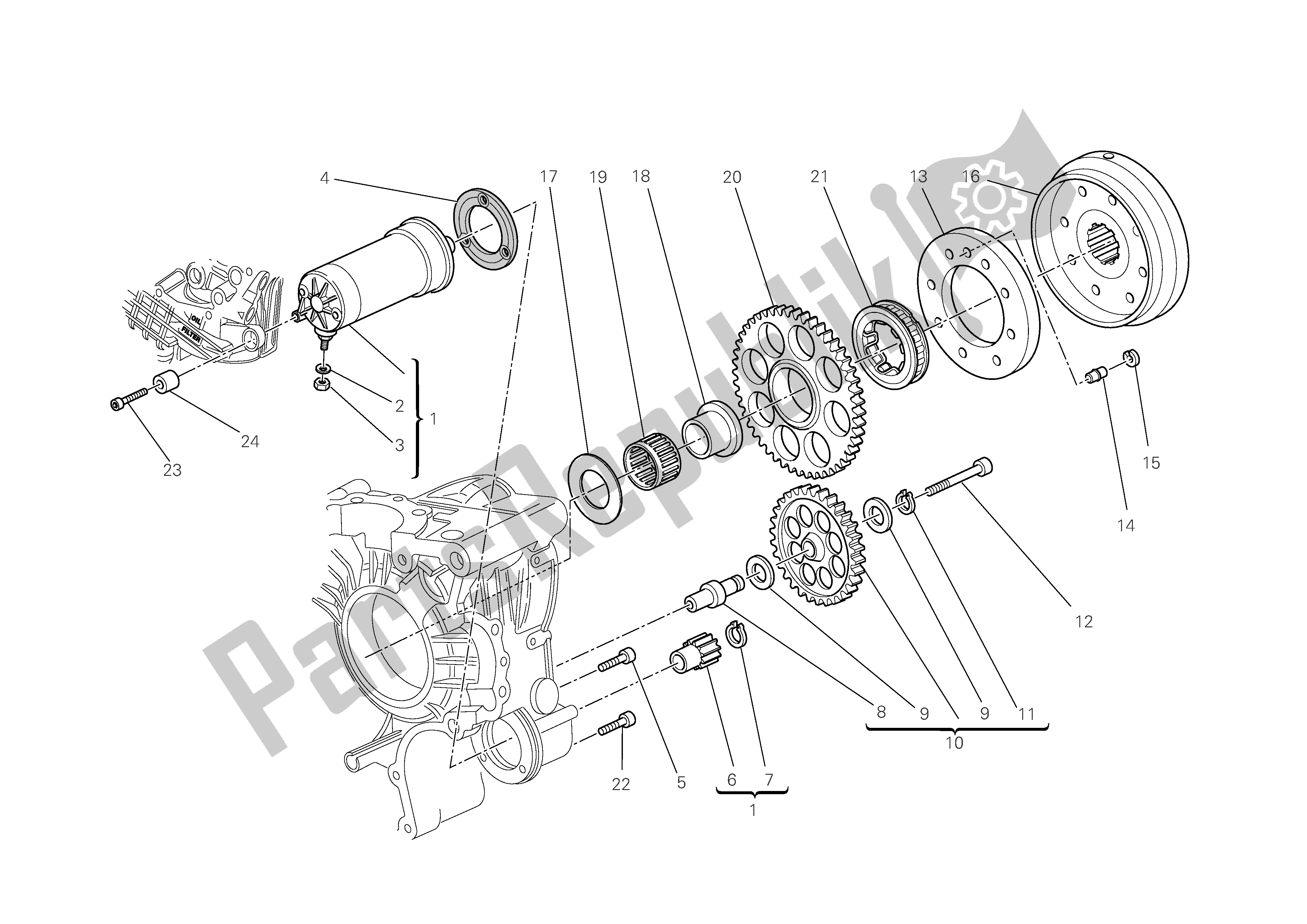 Alle onderdelen voor de Elektrisch Starten En Ontsteken van de Ducati Multistrada S 1100 2009