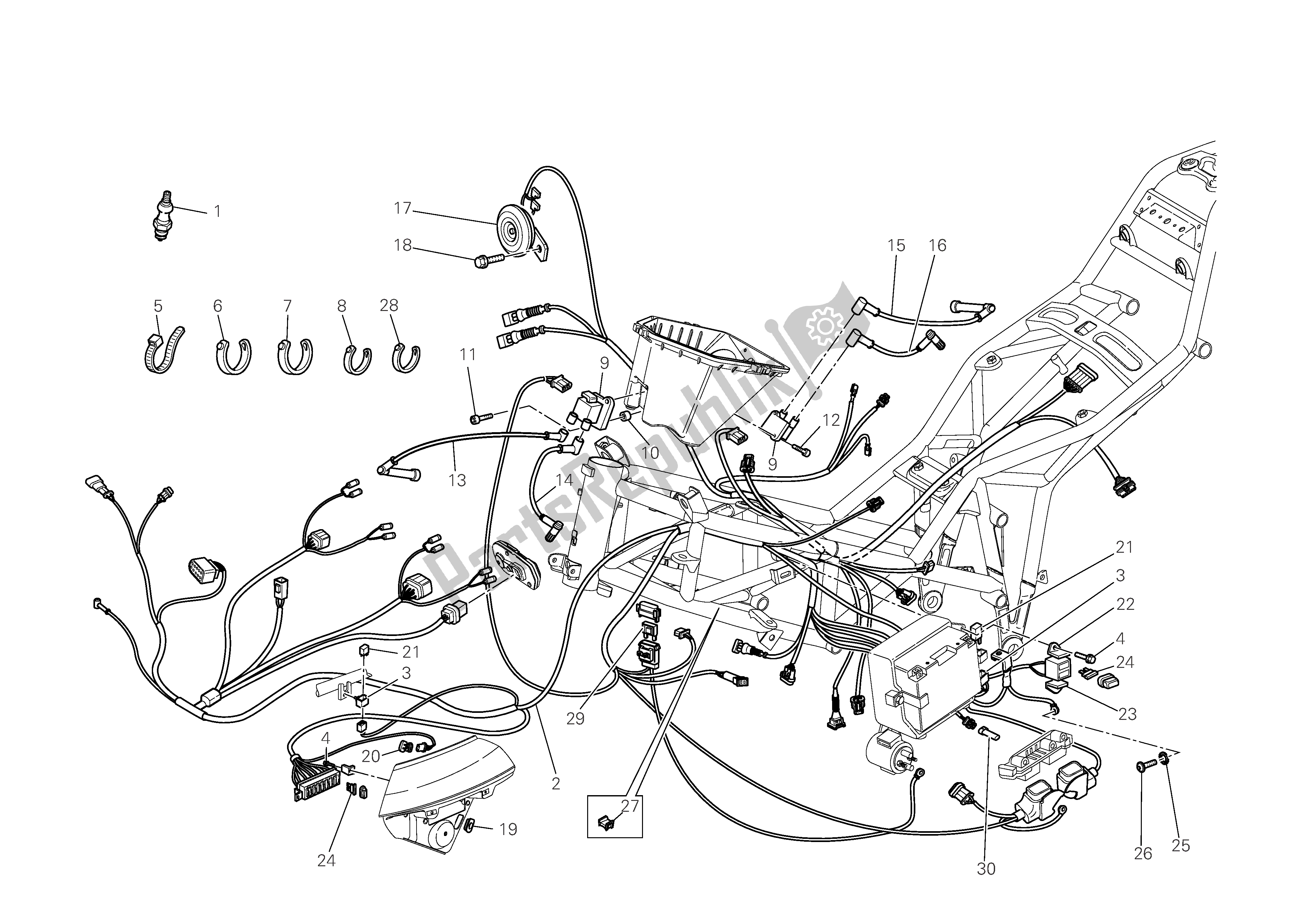 Alle onderdelen voor de Elektrisch Systeem van de Ducati Multistrada S 1100 2009