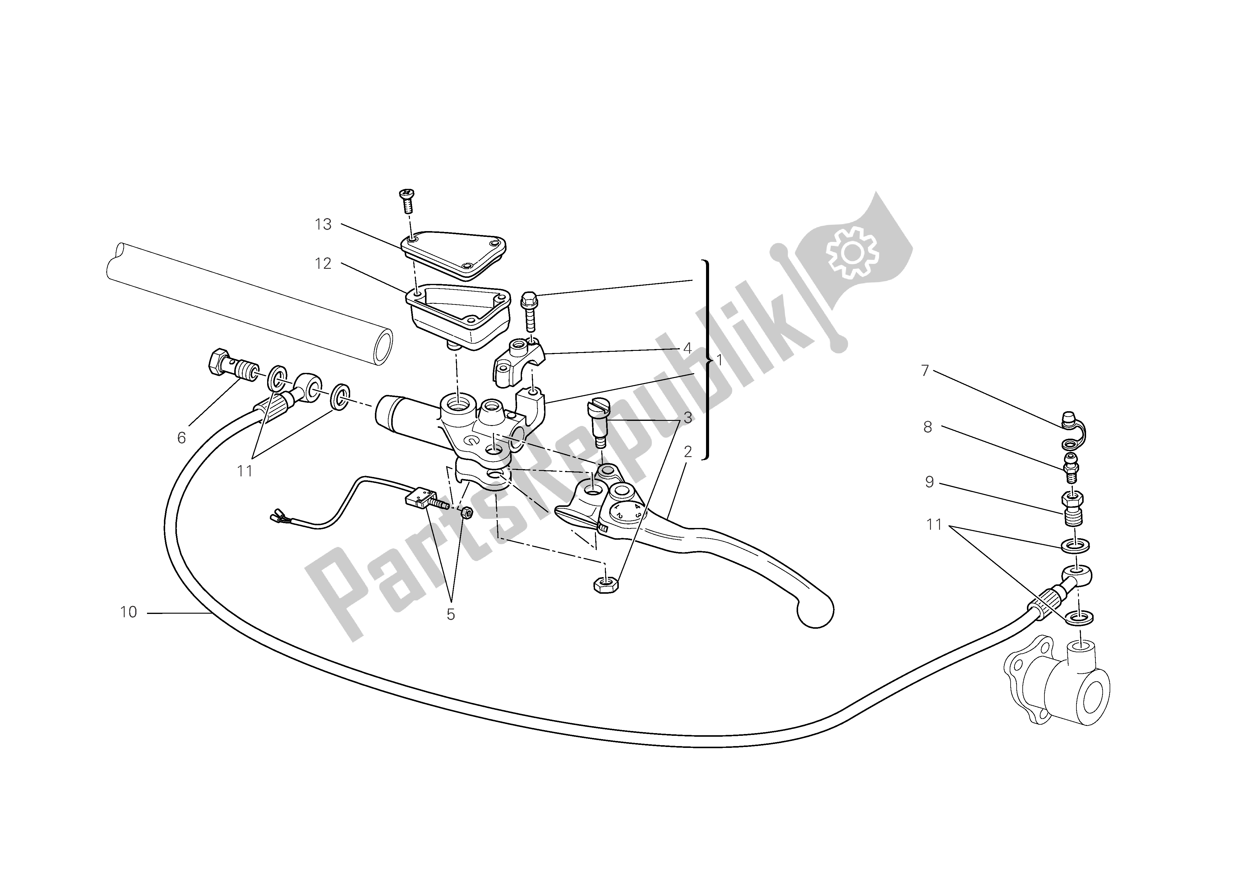 Alle onderdelen voor de Koppeling Controle van de Ducati Multistrada S 1100 2009