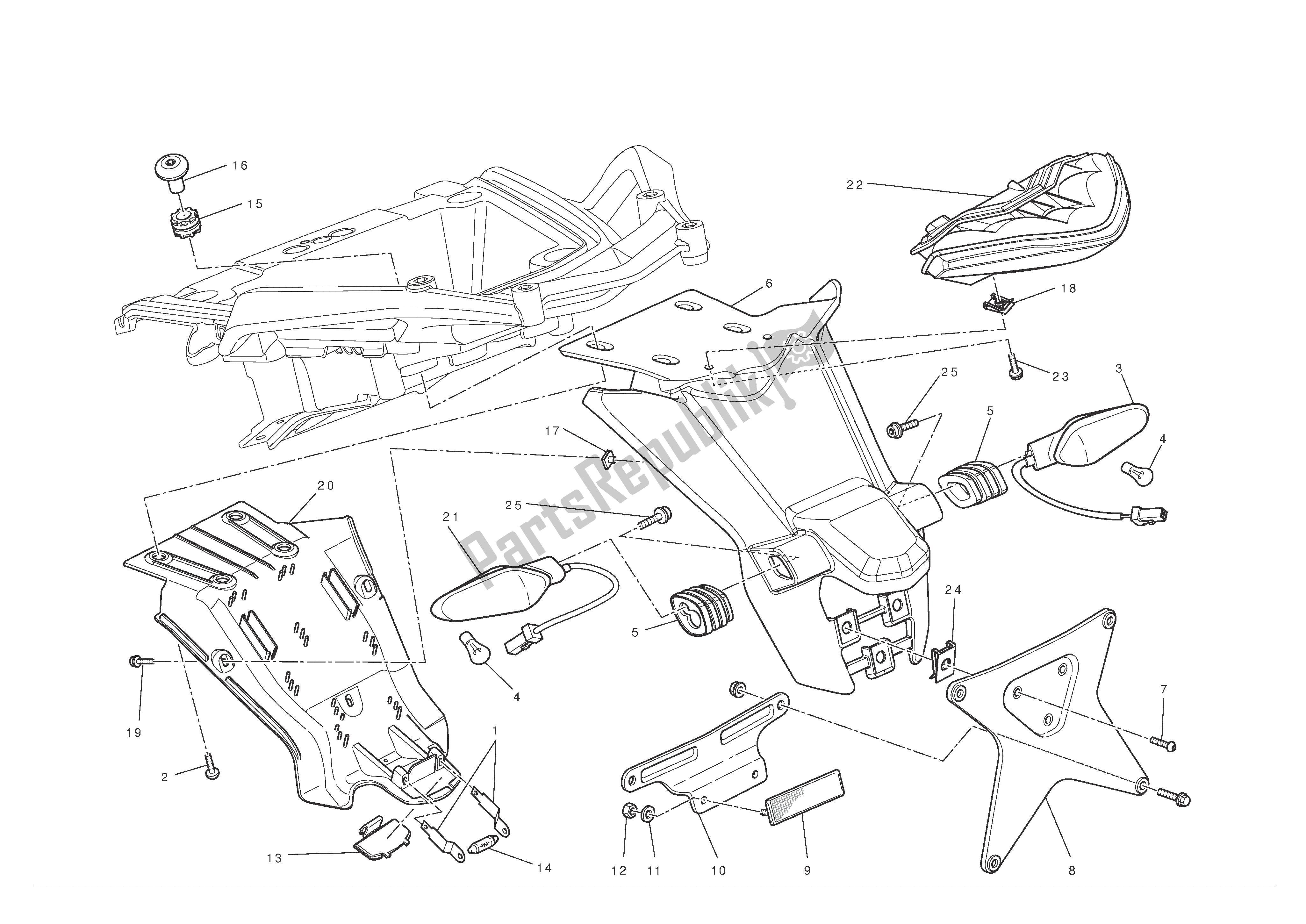 Todas las partes para Titular De Matrícula de Ducati Multistrada S ABS 1200 2010