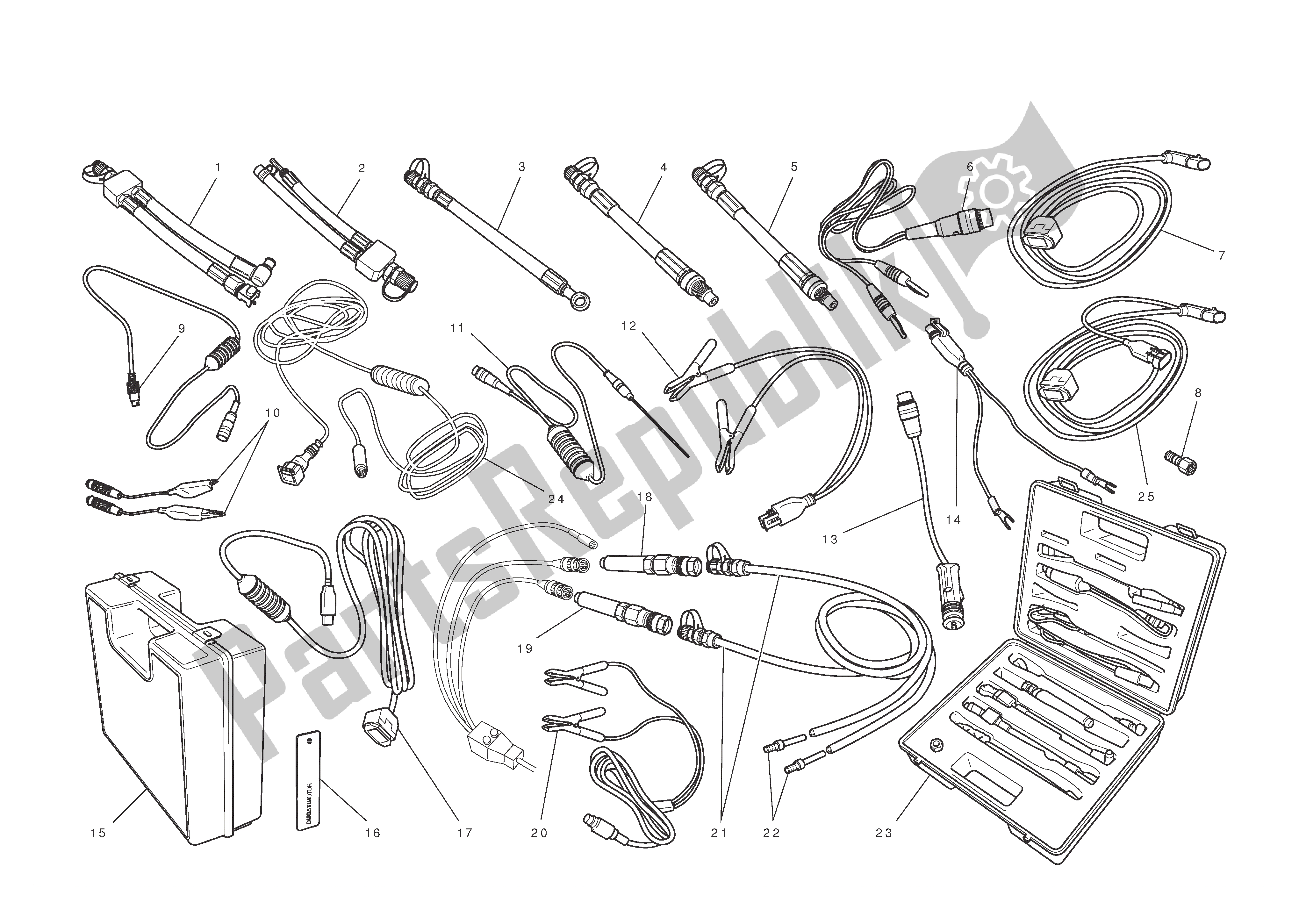 Alle onderdelen voor de Werkplaats Service Tools van de Ducati Multistrada S ABS 1200 2010