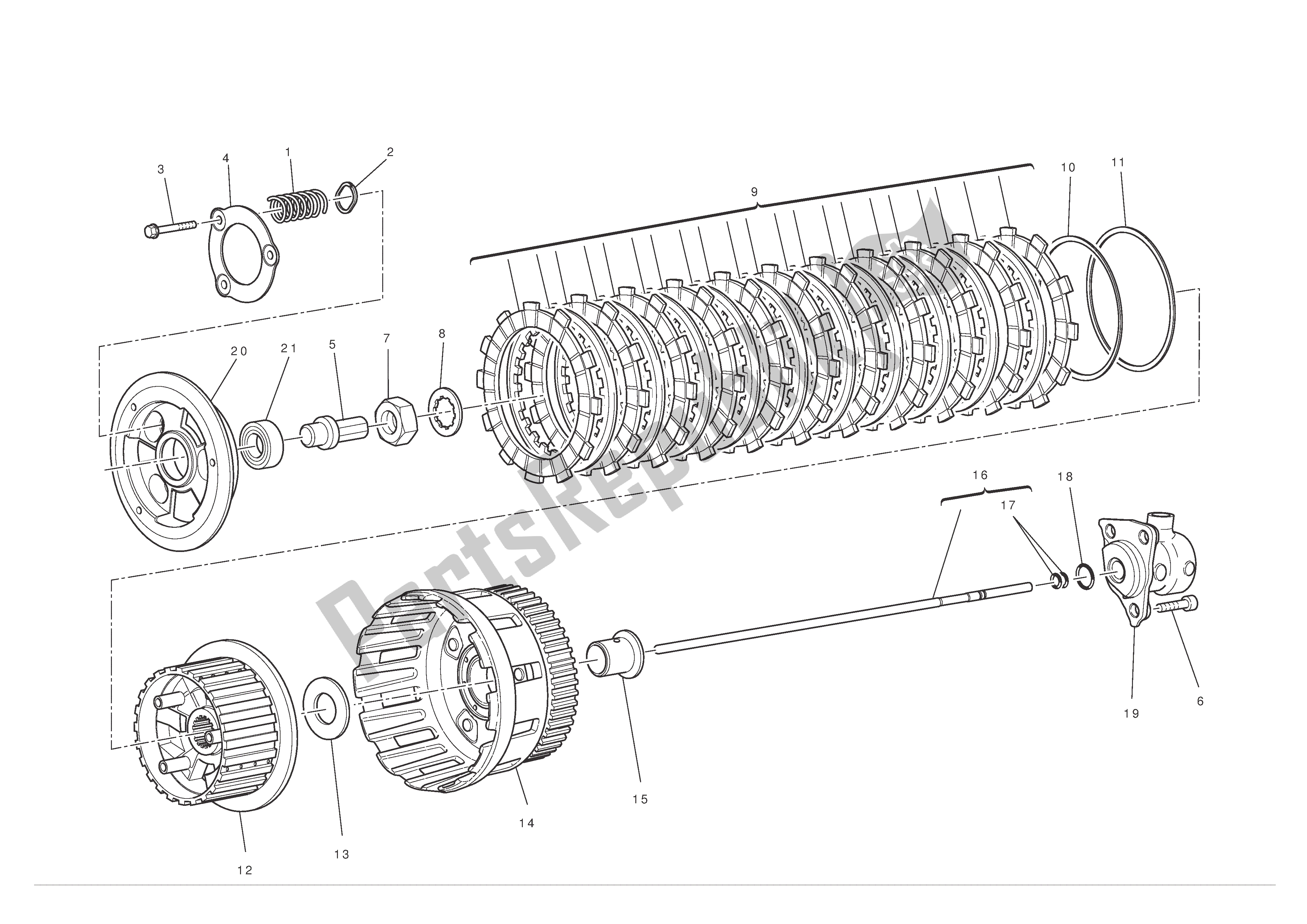 Todas las partes para Embrague de Ducati Multistrada S ABS 1200 2010