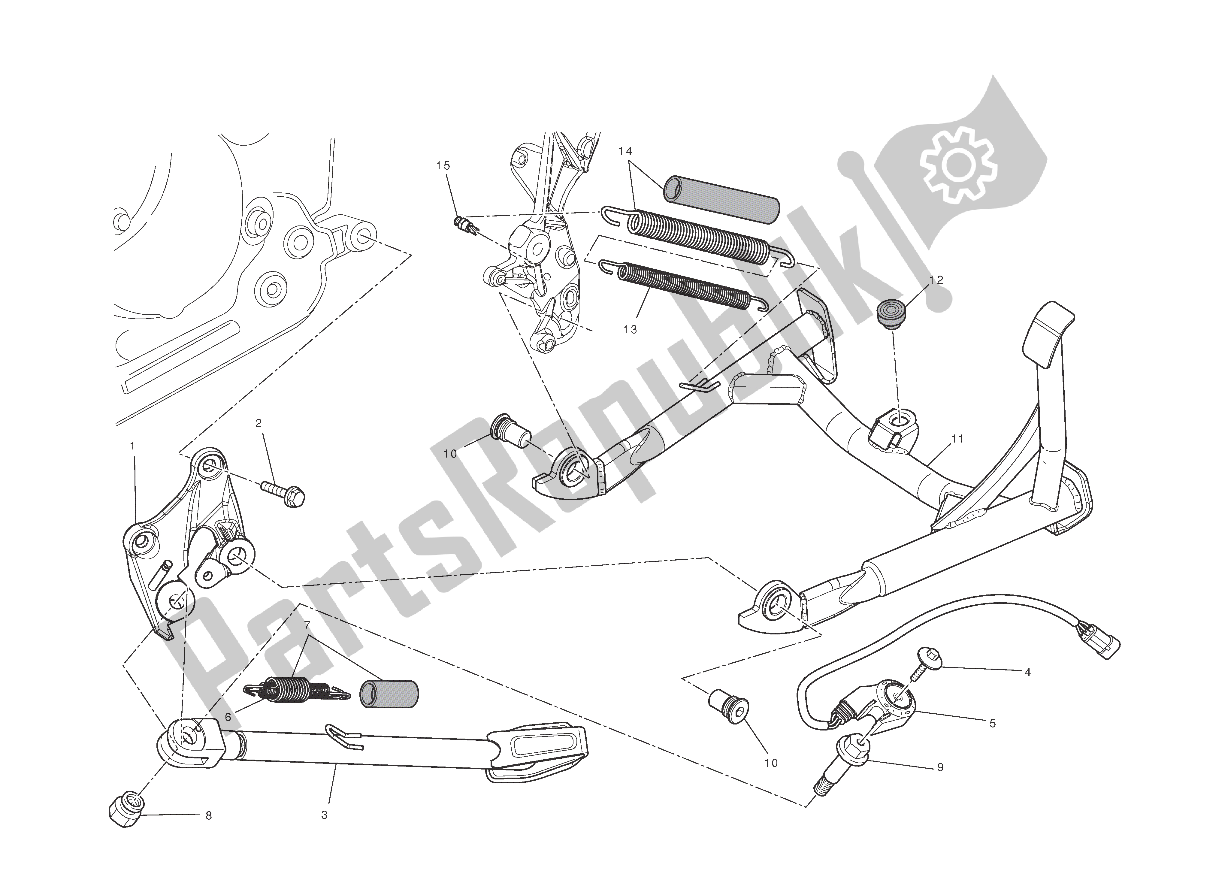 Tutte le parti per il Stand del Ducati Multistrada T ABS 1200 2010