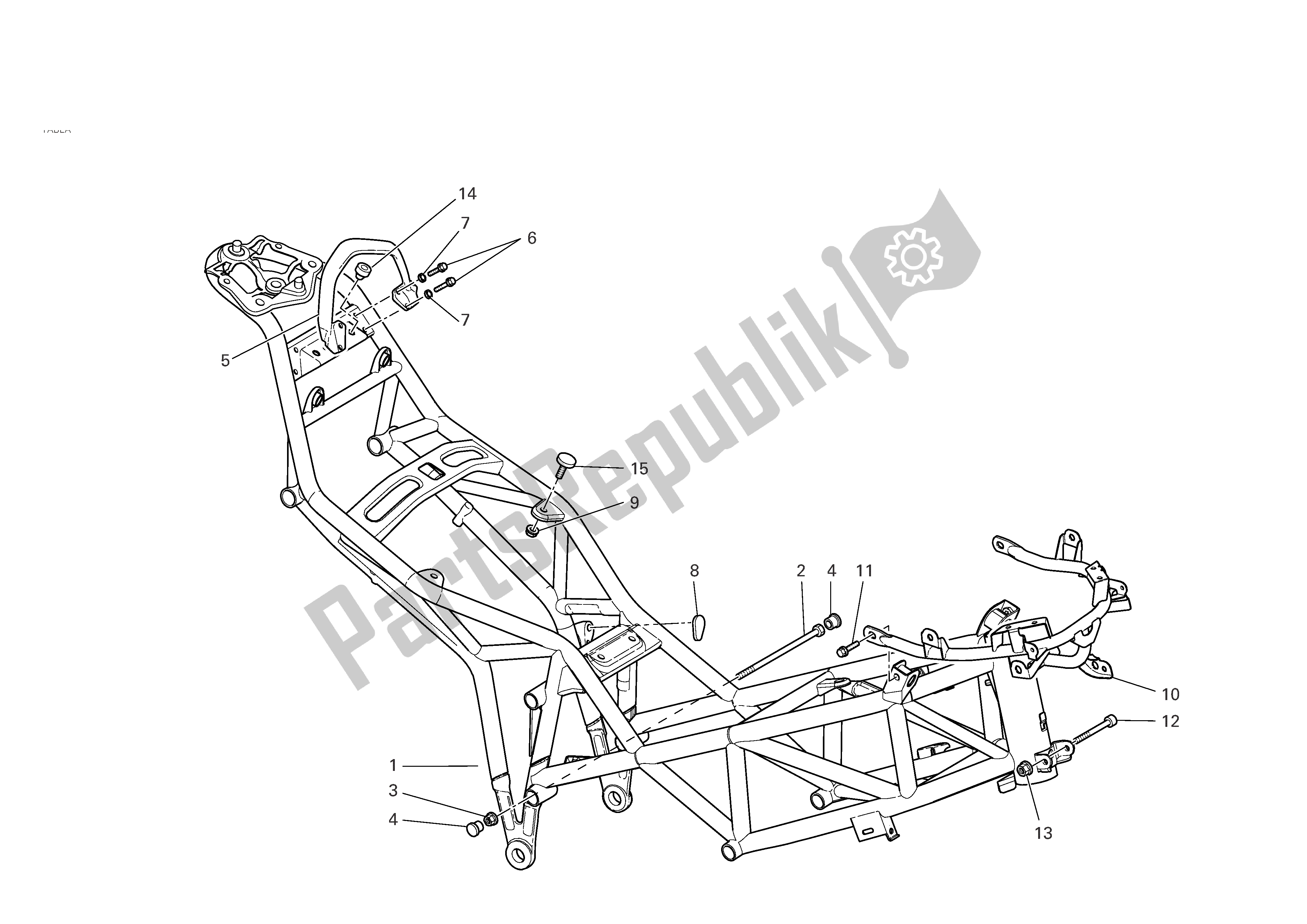 Wszystkie części do Rama Ducati Multistrada 620 2006