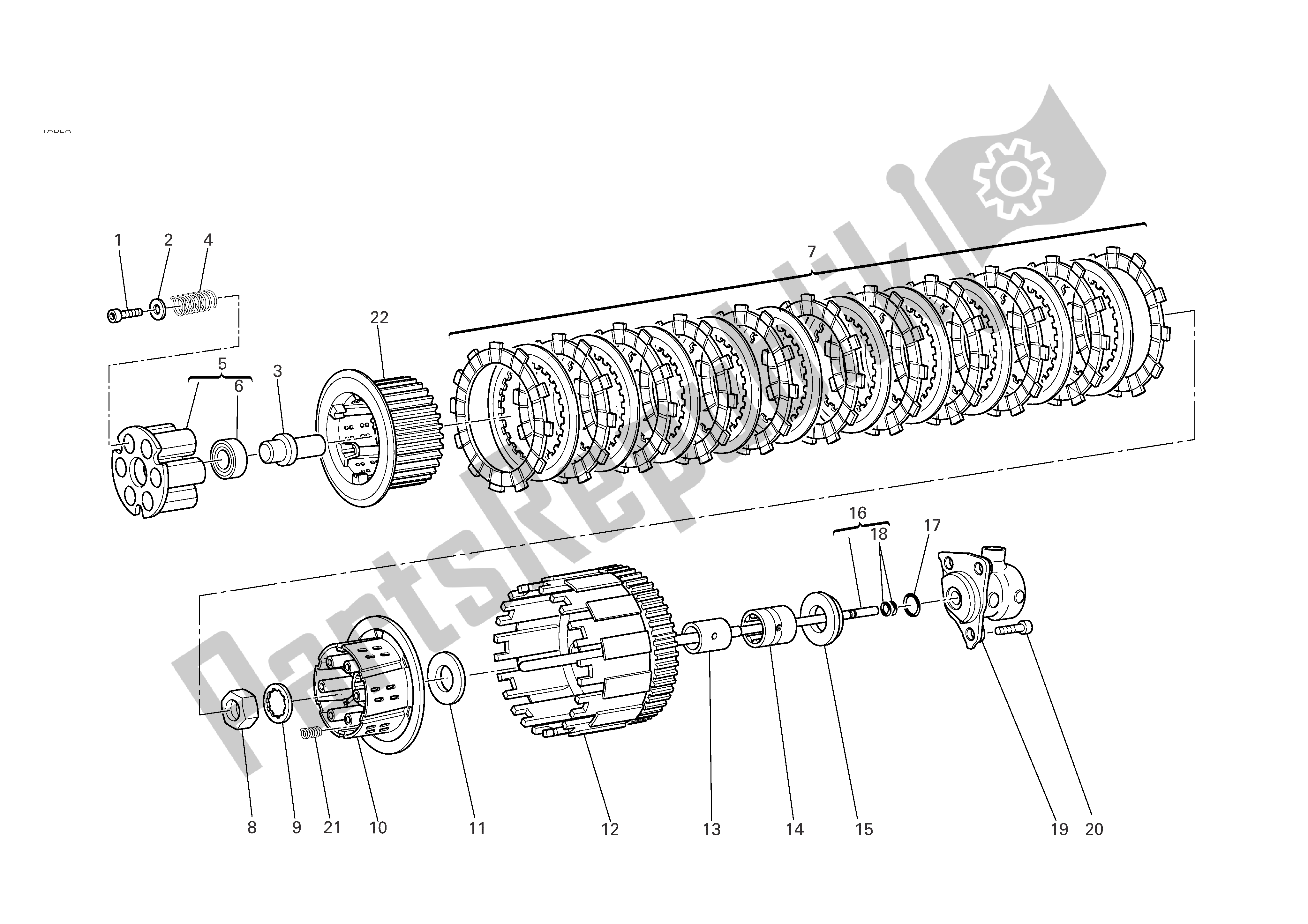 Tutte le parti per il Frizione del Ducati Multistrada 620 2006