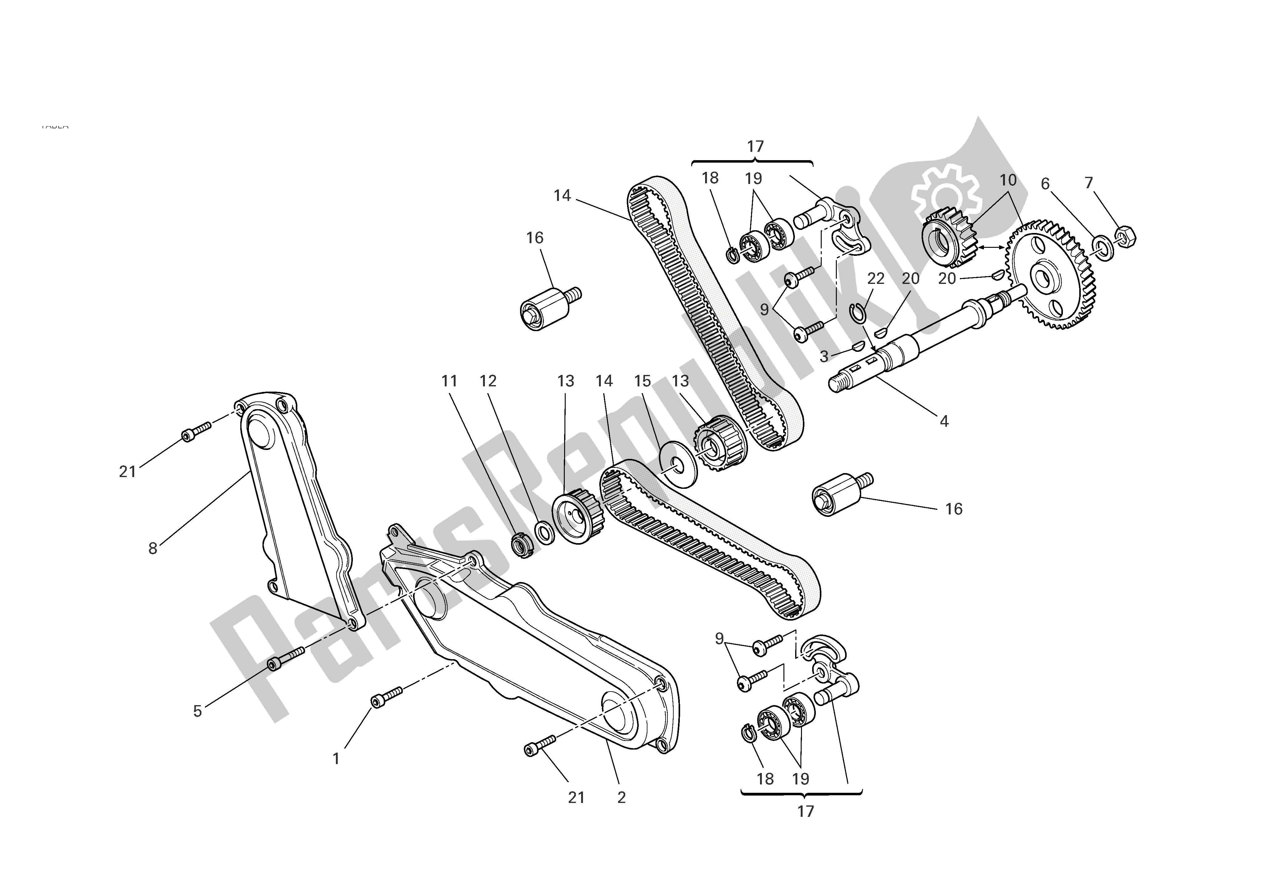 Alle onderdelen voor de Timing Systeem van de Ducati Multistrada 620 2006