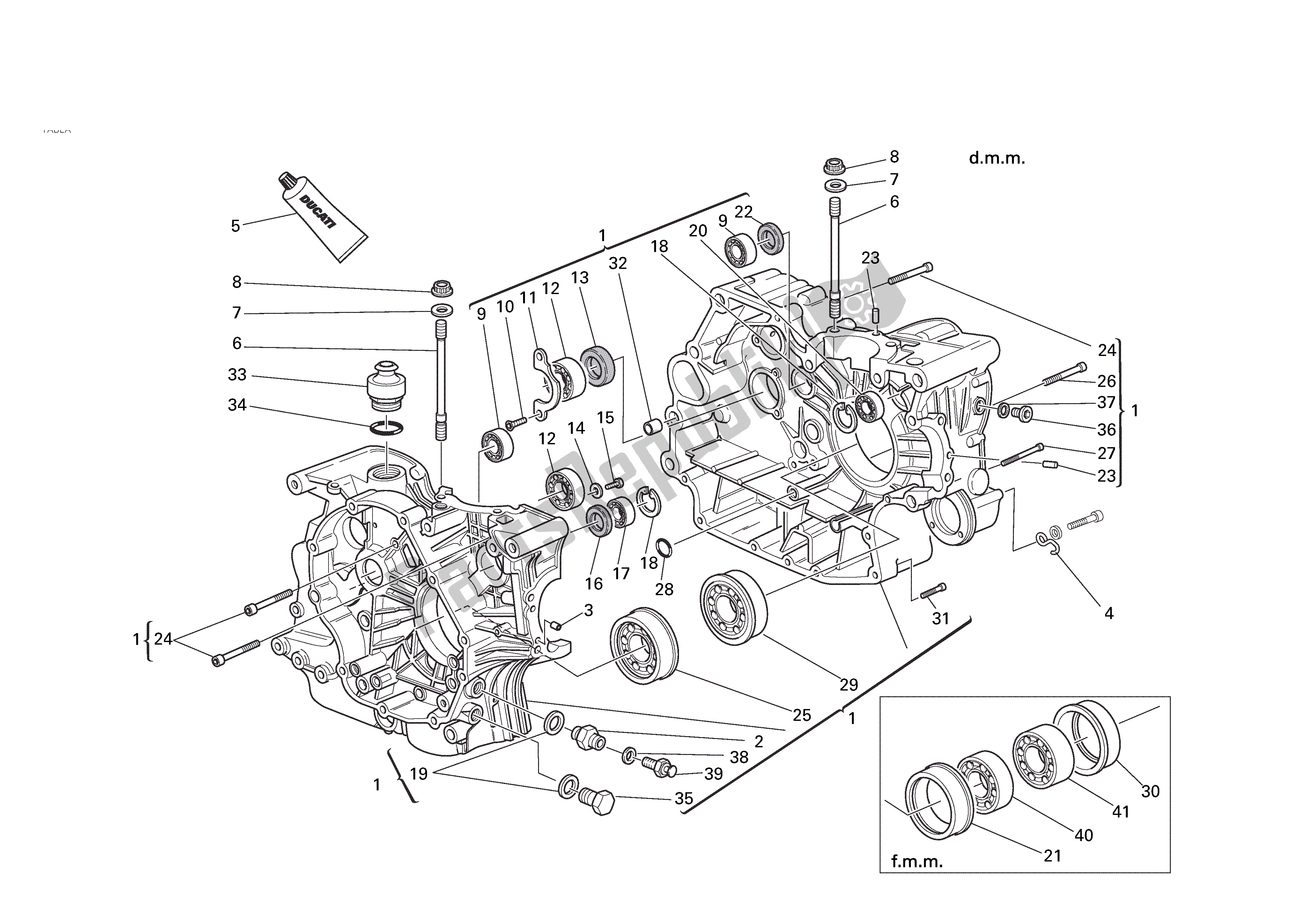 Todas las partes para Mitades Del Cárter de Ducati Multistrada 620 2006