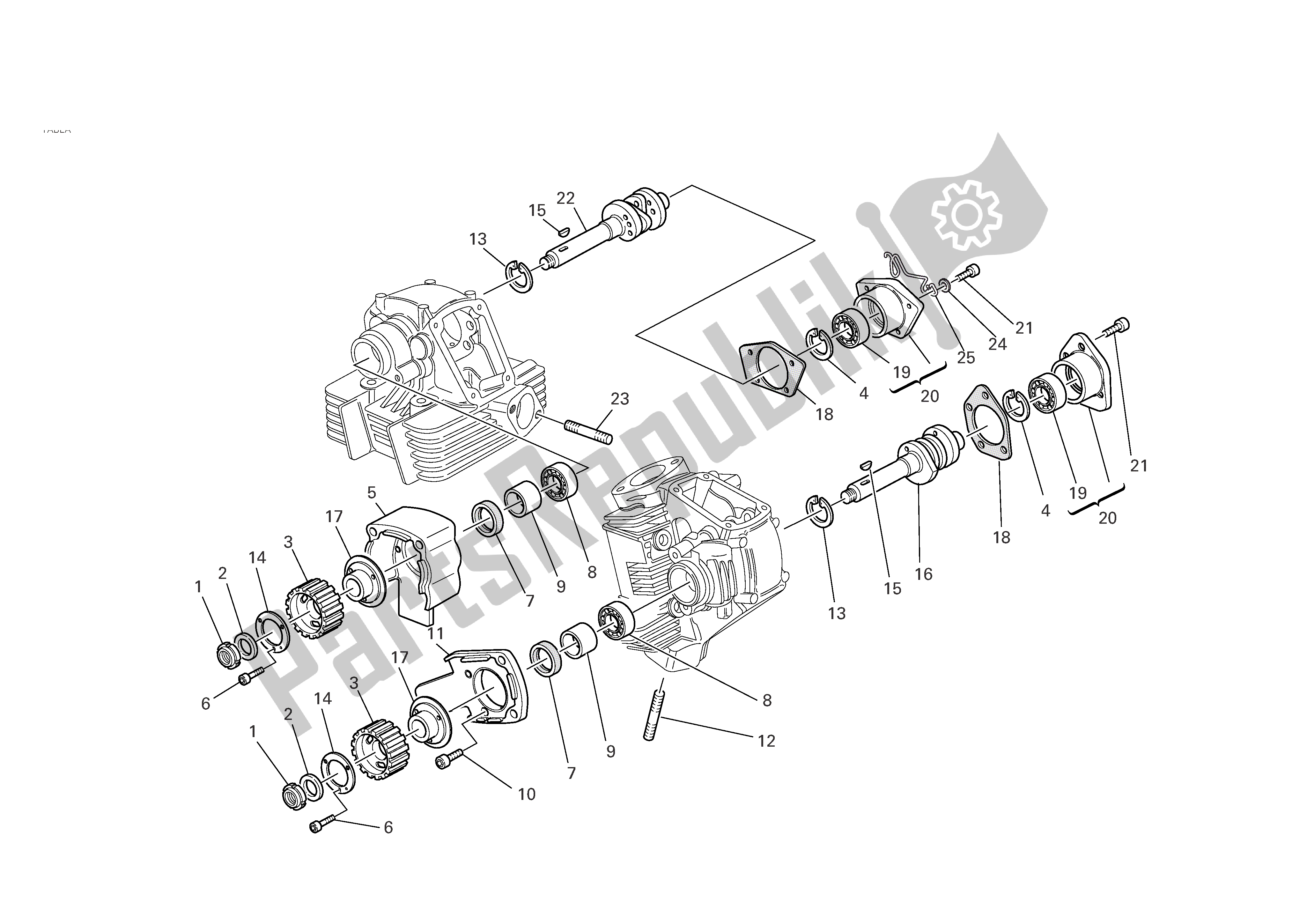 Todas las partes para Culata: Sistema De Tiempo de Ducati Multistrada 620 2006